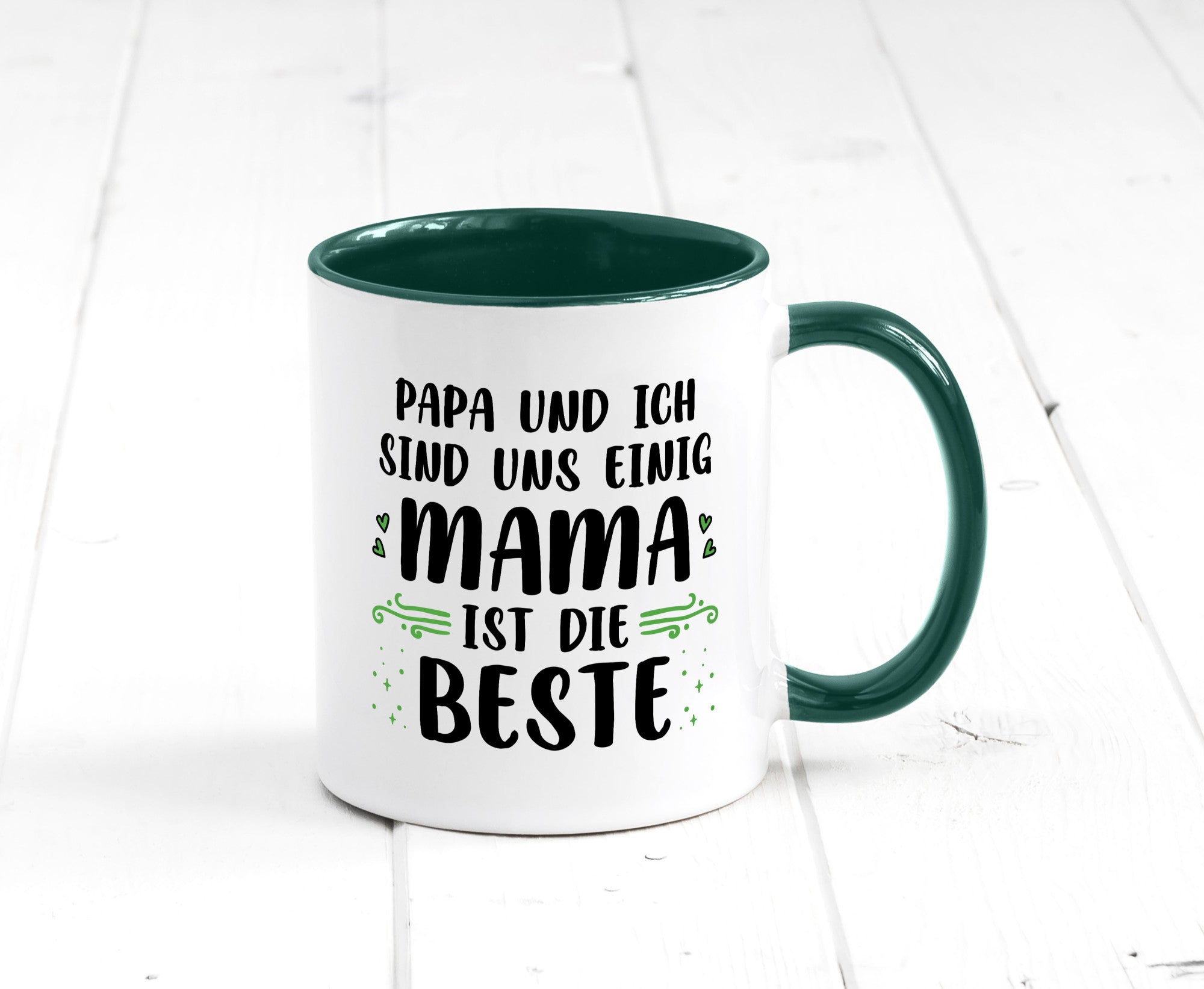 Papa und ich sind uns einige Mama ist die beste | Muttertag Geschenk Familie