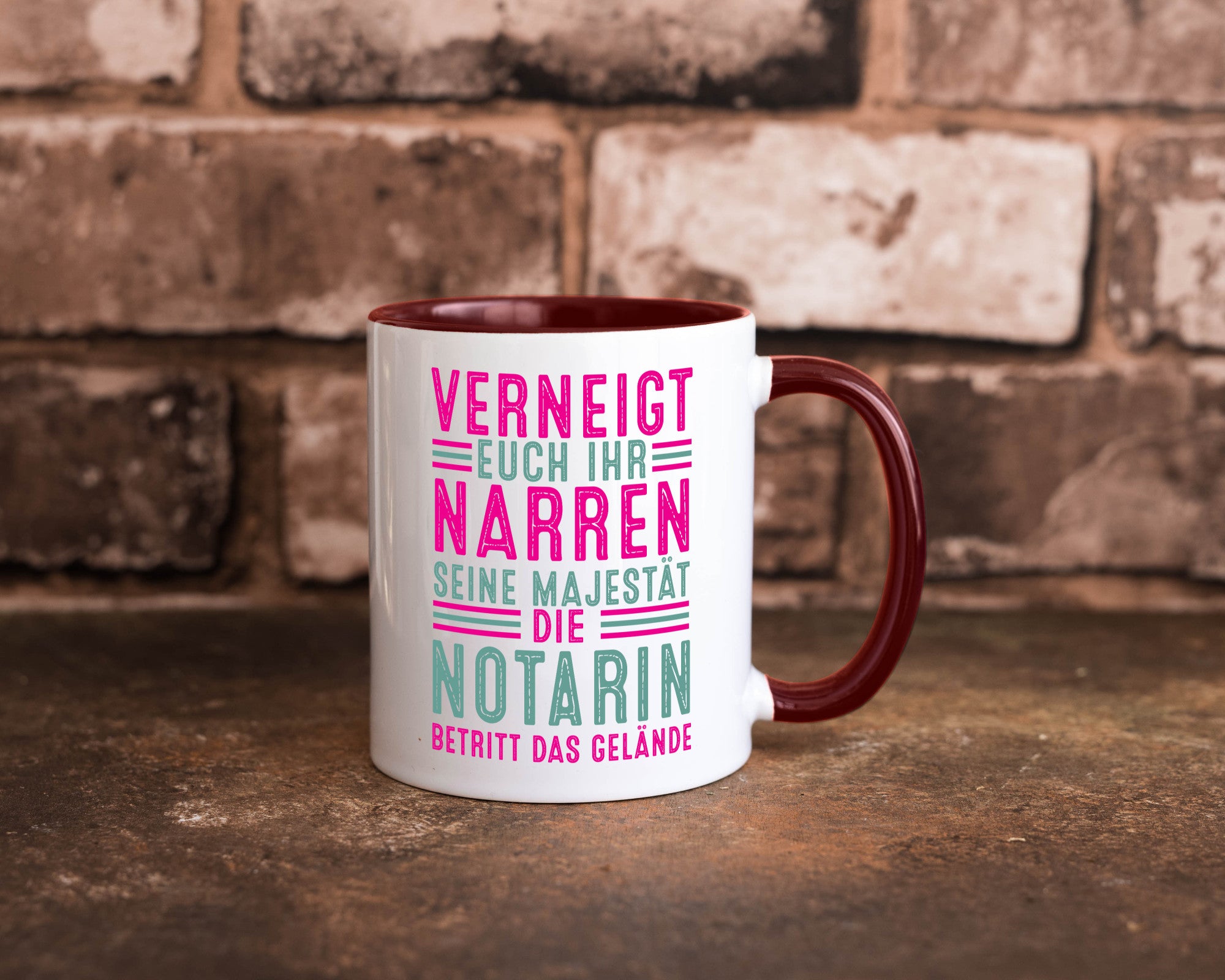 Verneigt euch: Notarin | Juristin lustig Humor Geschenkidee Geschenk Tasse