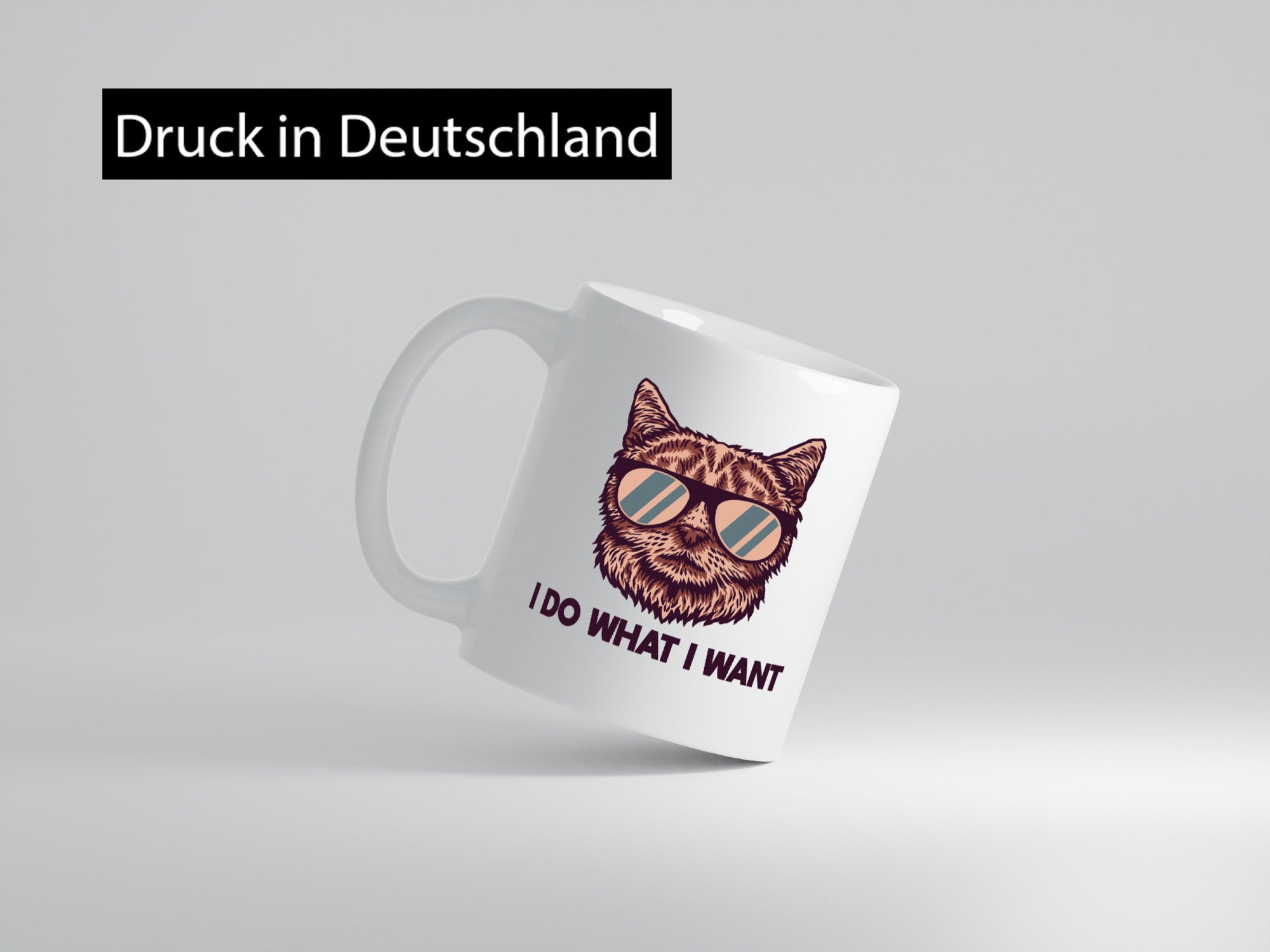 I do what want | Katze Brille Geschenkidee Tierliebhaber Humor Tasse