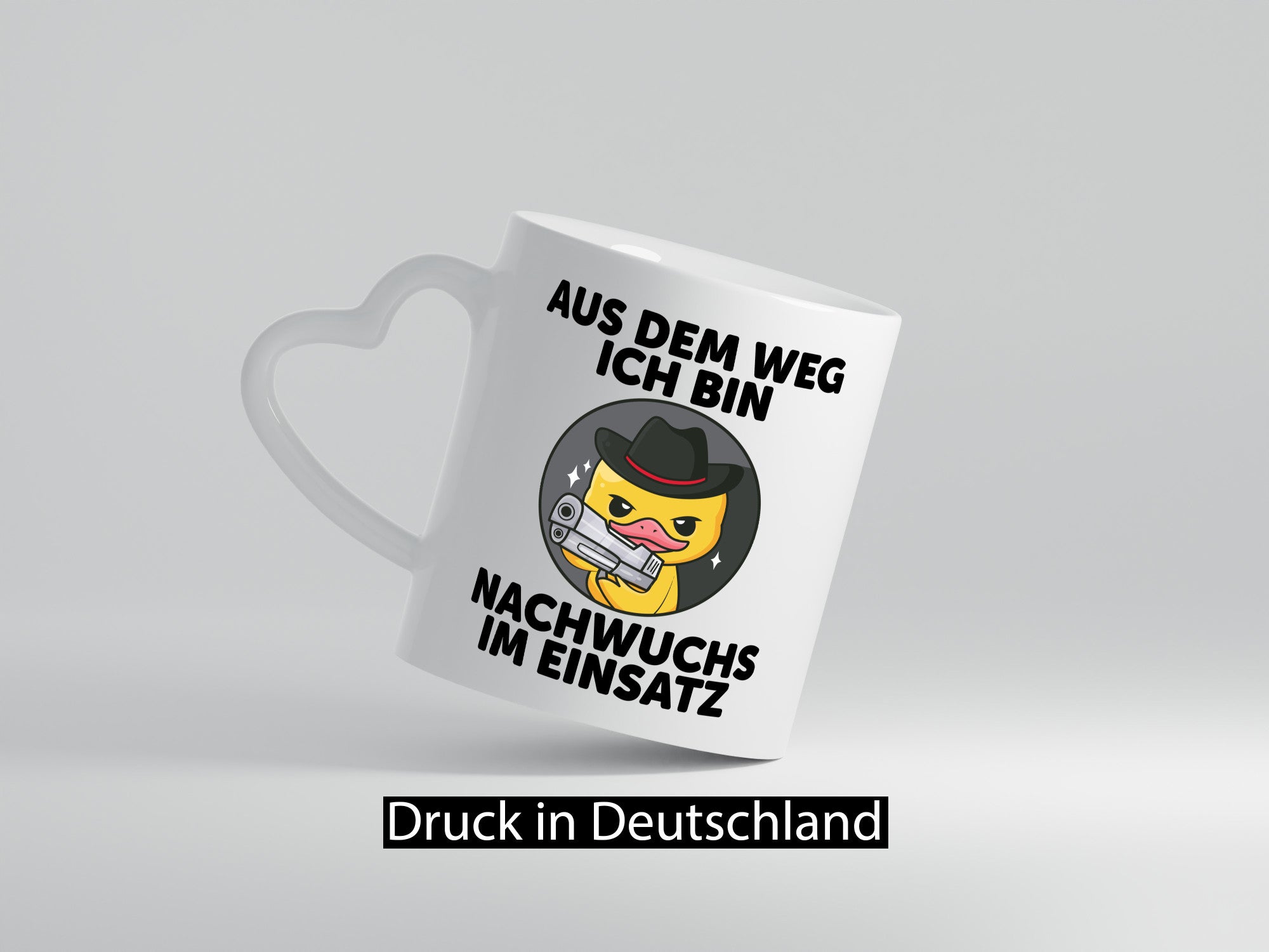 Aus wem weg ich bin Nachwuchs im Einsatz Geschenkidee Humor Tasse