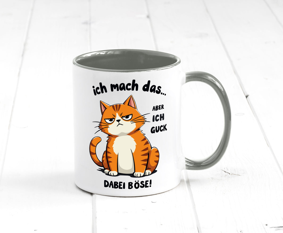 Ich guck dabei Böse | Katze Ironie Geschenk Tierliebhaber Humor lustiger Spruch Tasse