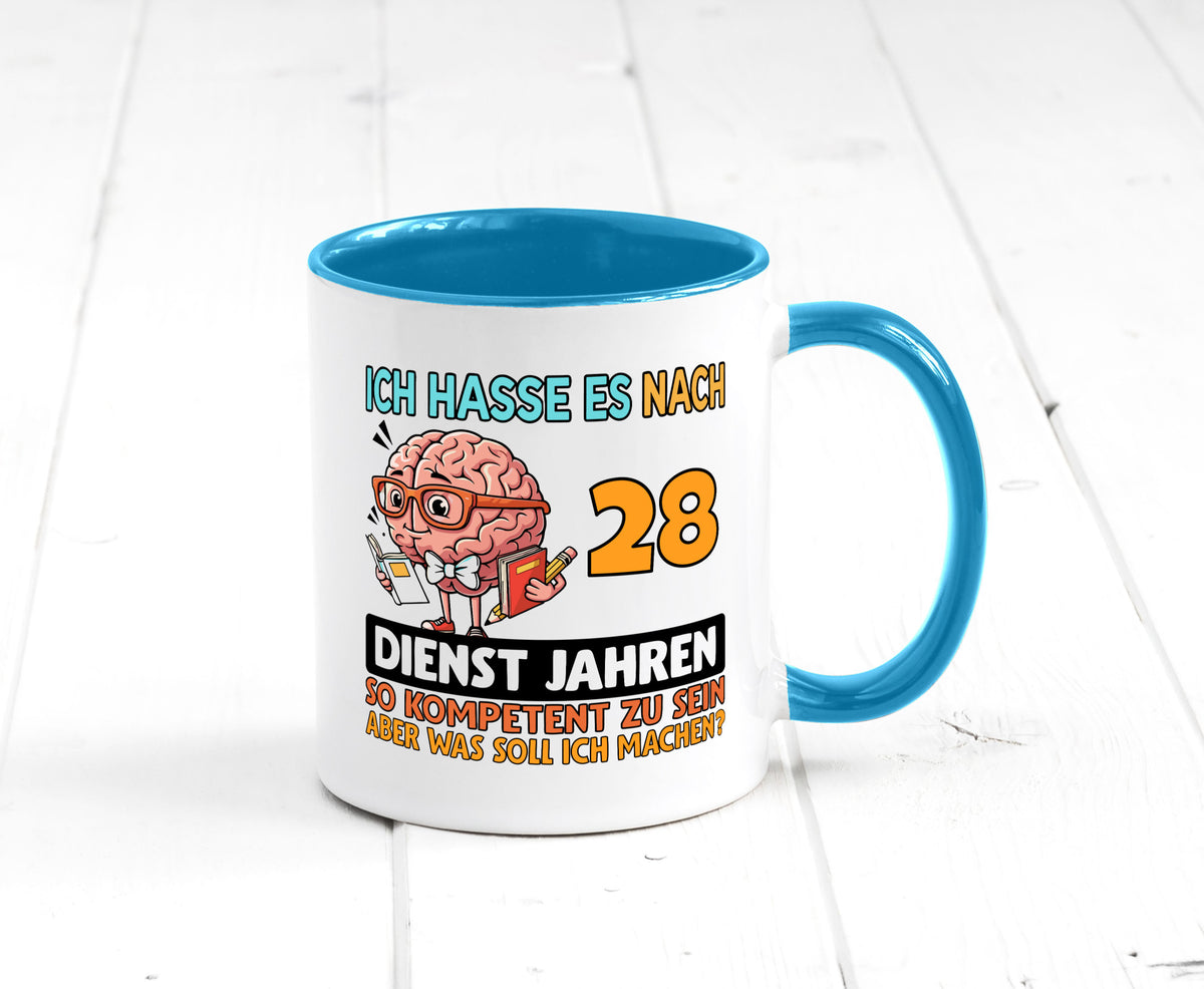 28 Dienstjahre | Arbeit Kompetent Geschenkidee Kollegen Büro Humor Tasse
