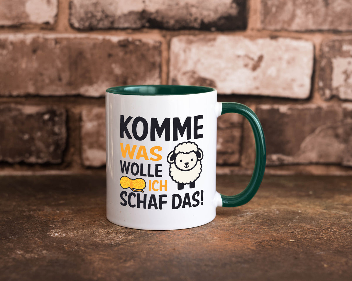 Komme was wolle, ich schaf das | Wolle Humor Geschenkidee Tasse