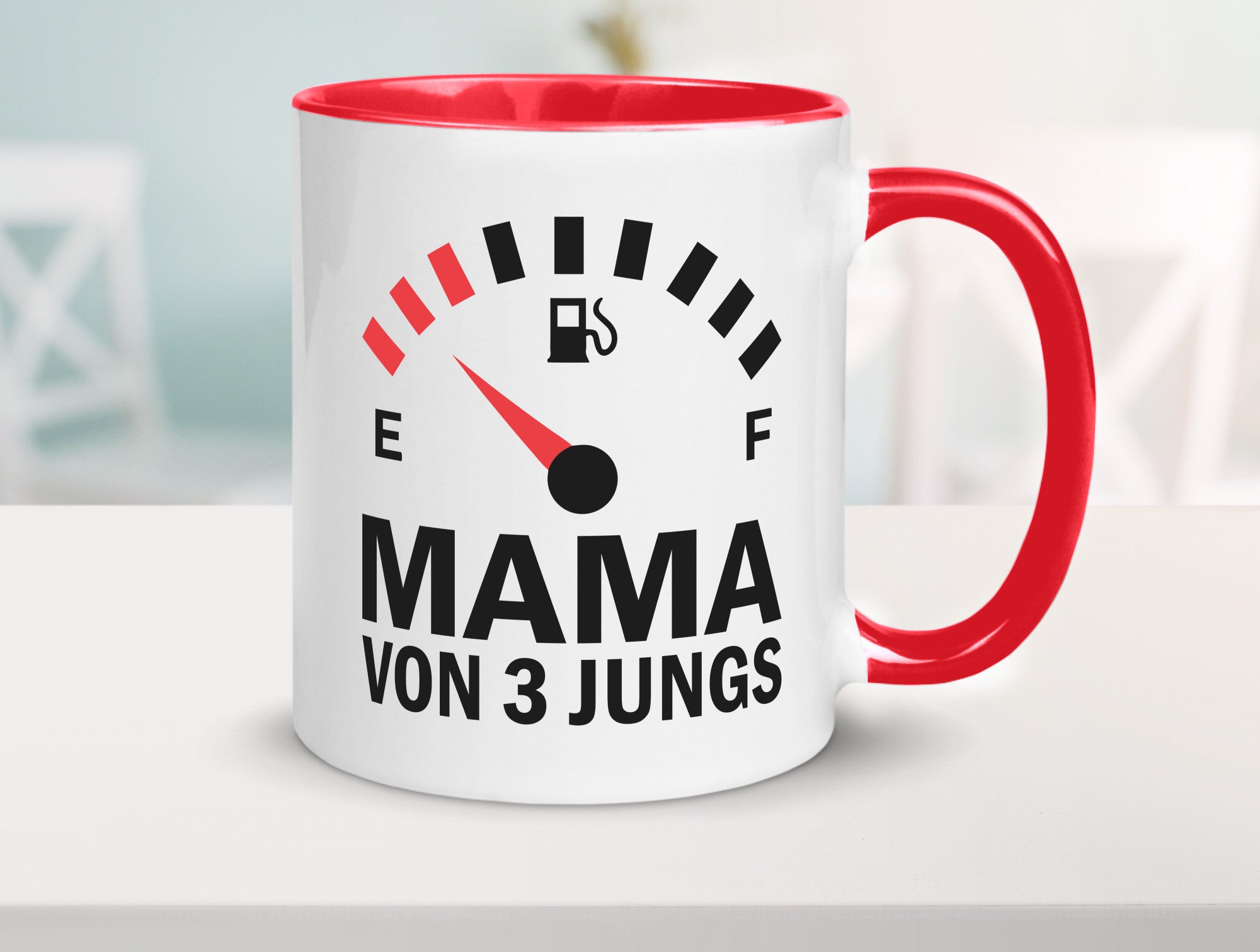 Mama von 3 Jungs | Muttertag Geschwister lustiger Spruch Geschenk Familie