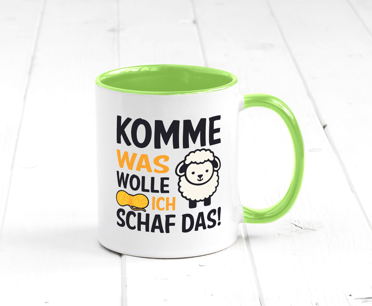 Komme was wolle, ich schaf das | Wolle Humor Geschenkidee Tasse