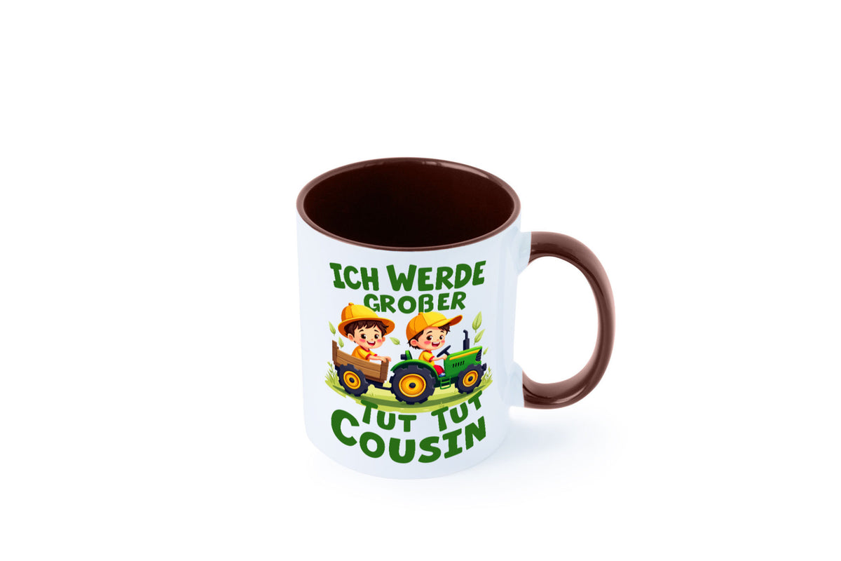Ich werde Großer Cousin | Familie Bauer lustiger Spruch Geschenk Geschenkidee Tasse