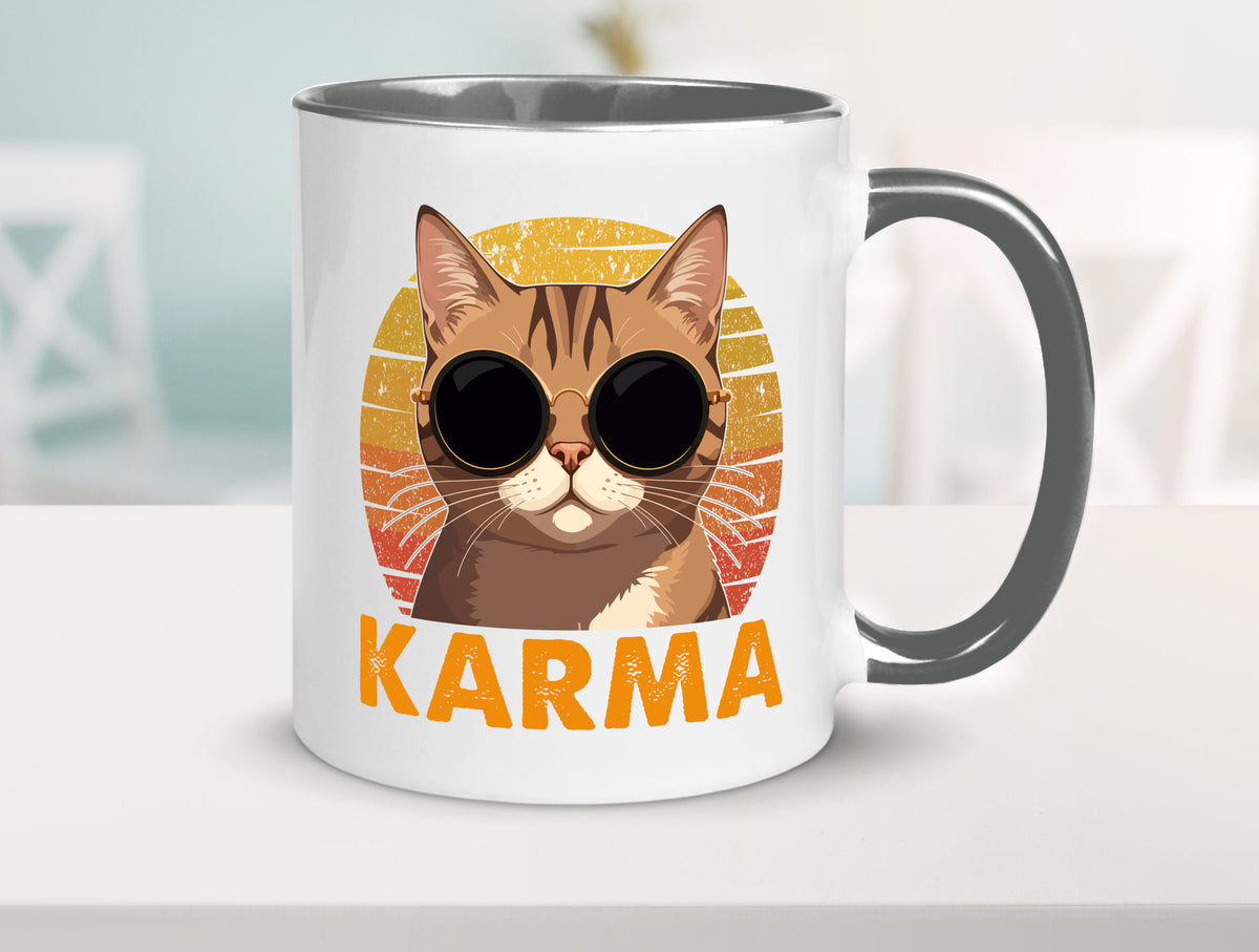 Vintage Katze | Karna Coole lustiger Spruch Geschenk Tierliebhaber Humor Tasse