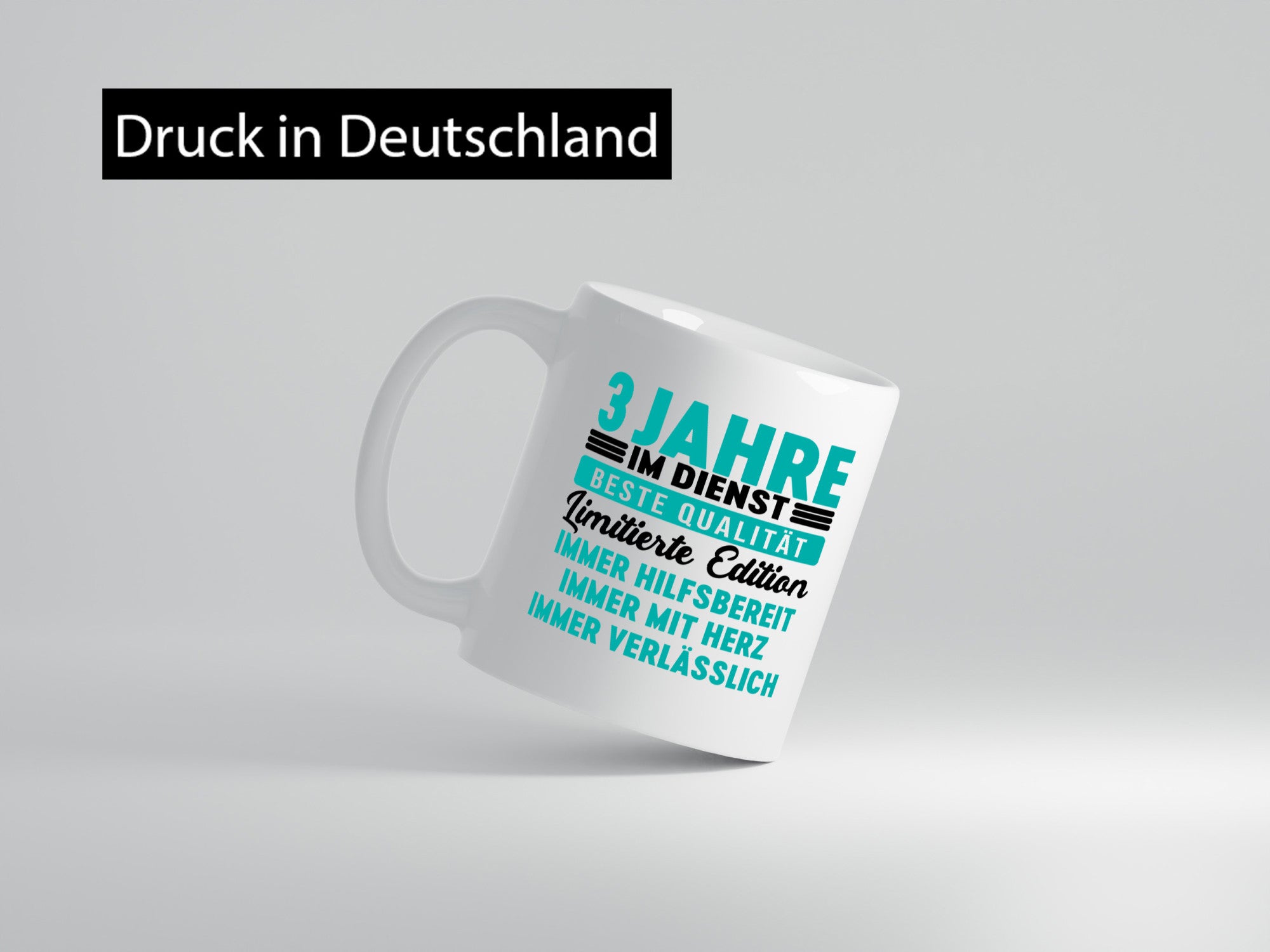 3 Jahre im Dienst | Jubiläum Arbeit v5 lustig Kollegen Büro Geschenk Tasse