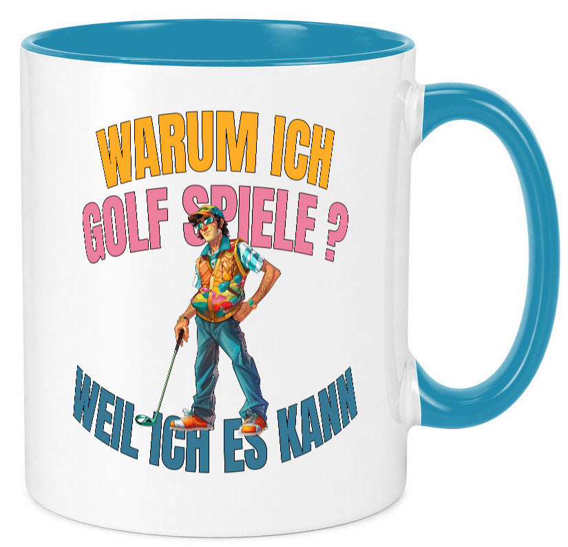 Der Golfspieler, Golfen, Freiheit beim Golfe, lustig Humor Geschenkidee Tasse
