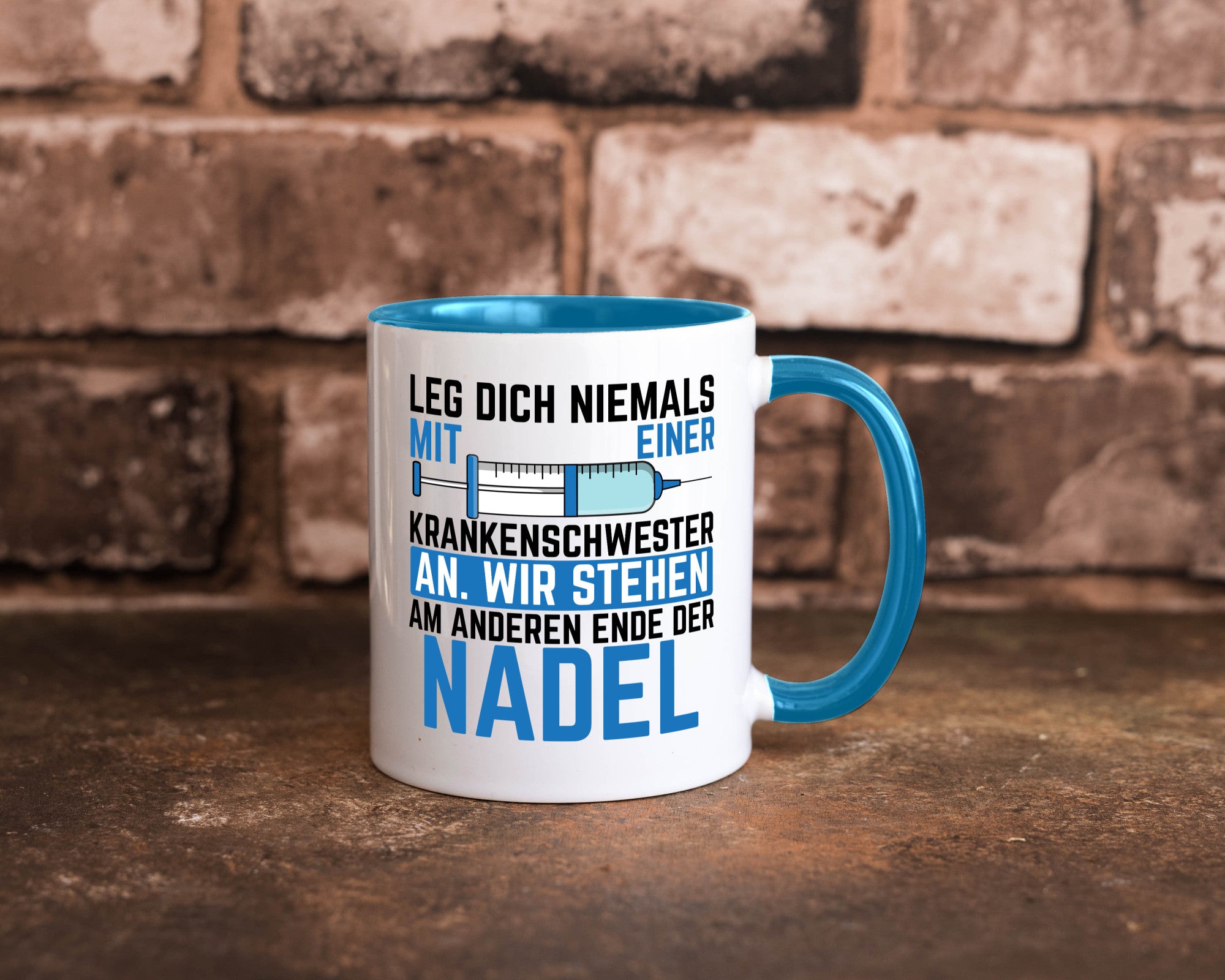 Krankenschwester anlegen | Nadel Spritze Klinik Spruch Geschenkidee Humor Tasse