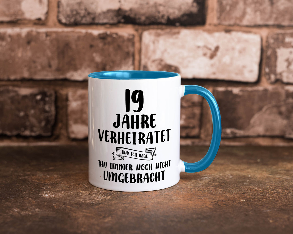19 Jahre Verheiratet, immer noch am Leben! lustig Humor Geschenkidee Geschenk Tasse