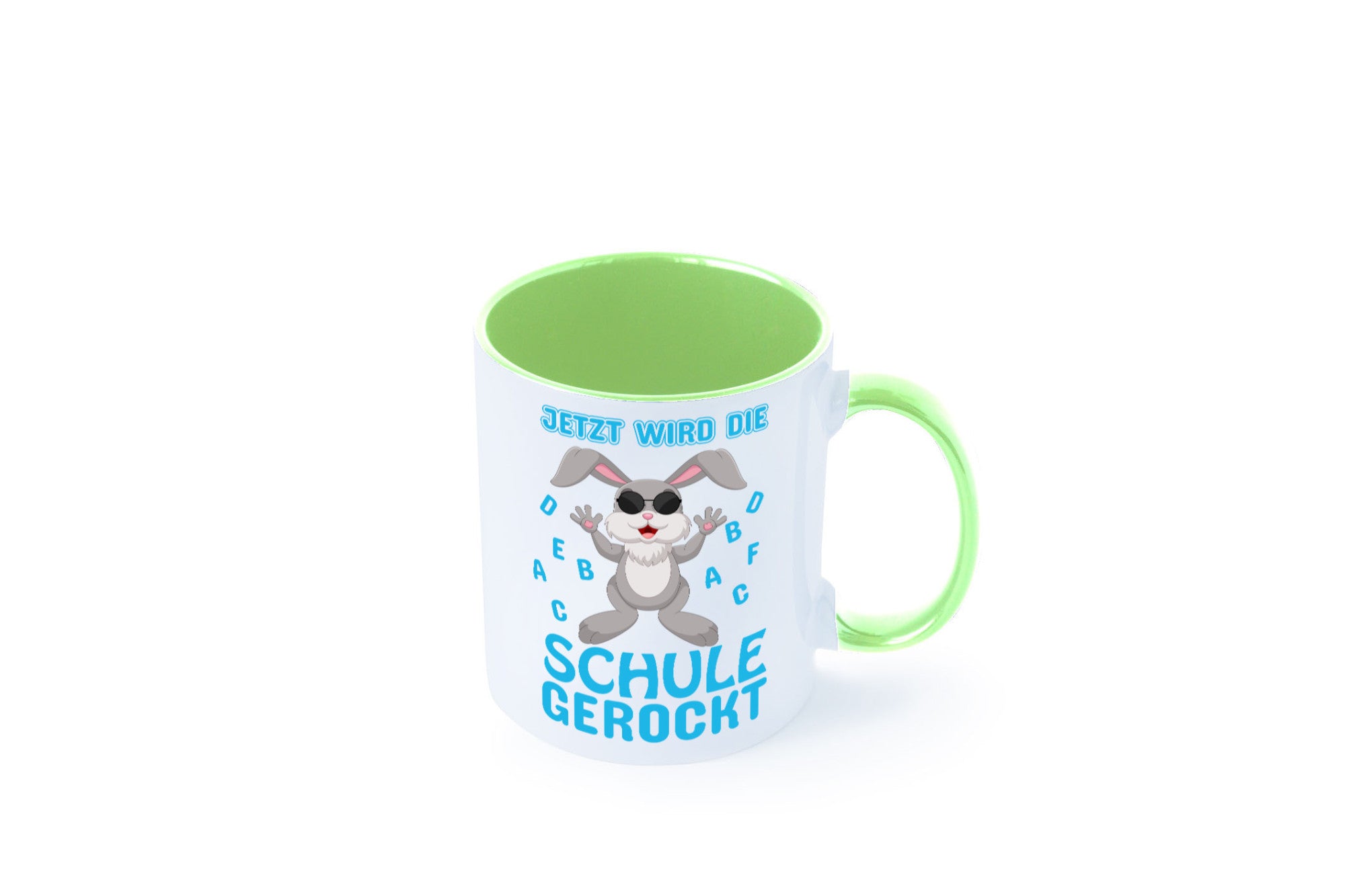 Schule wird gerockt | Schulbeginn Tasse cooler Hase lustiger Spruch Geschenk