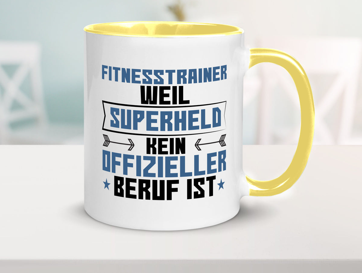 Superheld Fitnesstrainer | Personal Trainer Sport Geschenkidee Humor Tasse