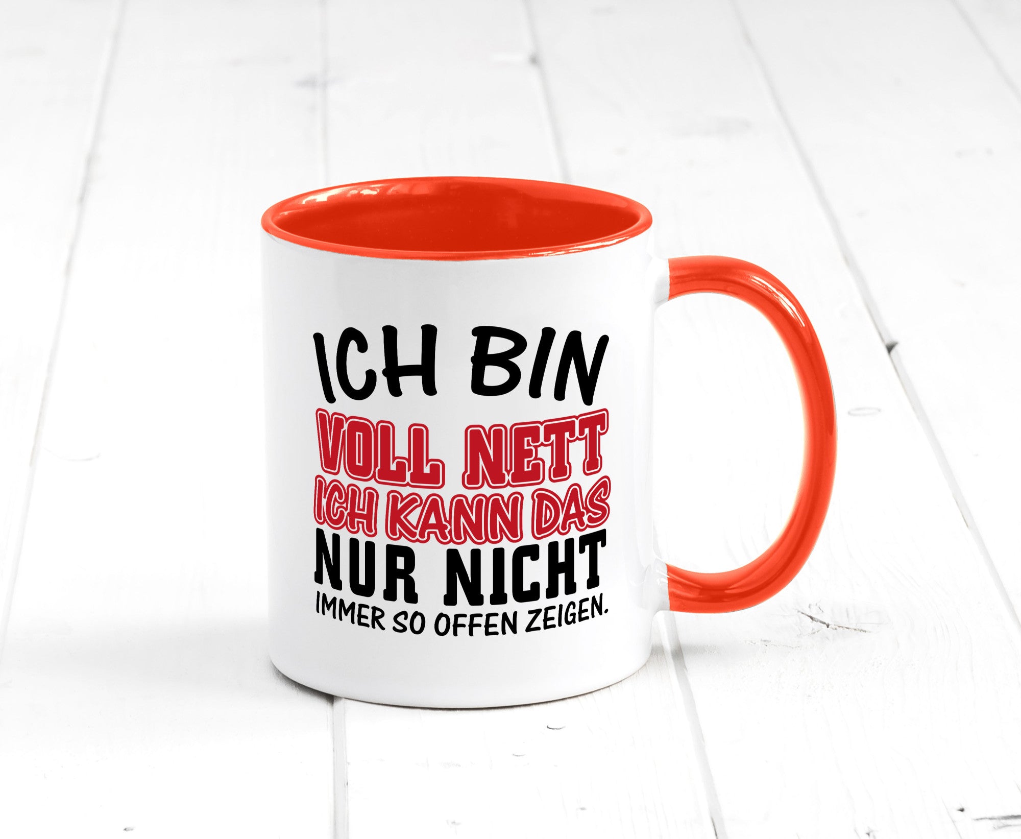 Ich bin voll nett Geschenkidee Humor Tasse