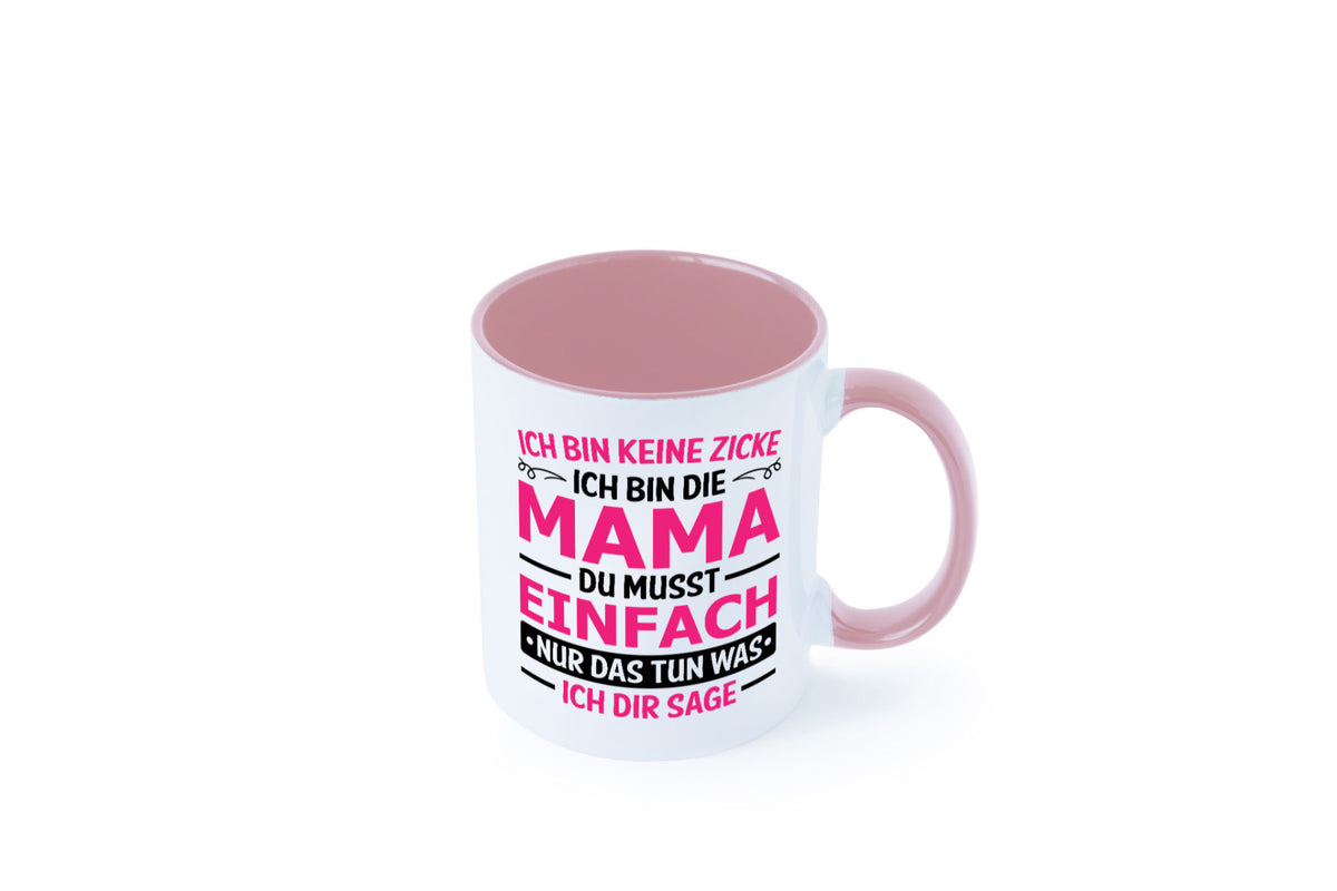 Keine Zicke, Mama | Schleifchen lustiger Spruch Geschenk Familie Geschenkidee Tasse