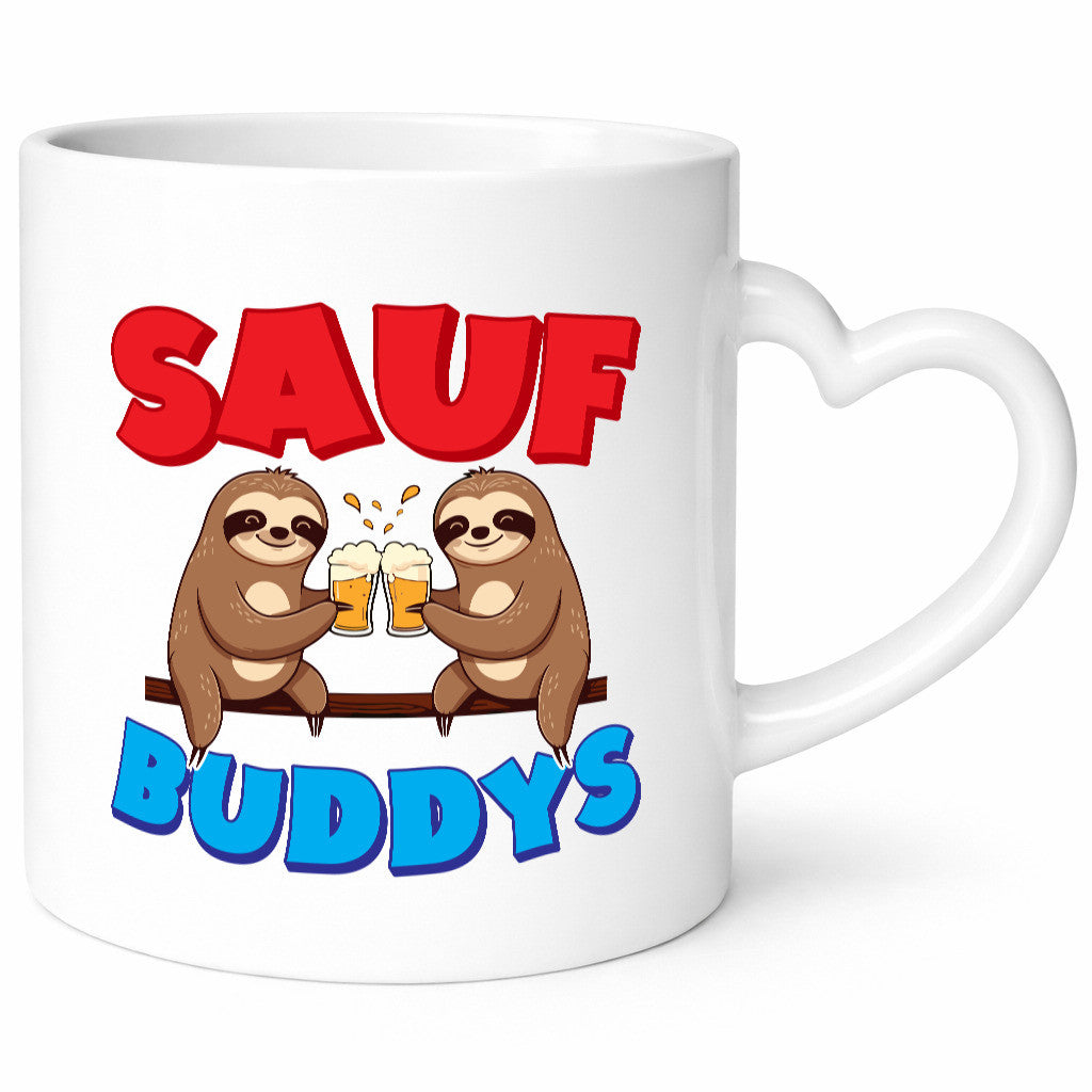 Saufbuddy | Saufen Party Faultier v2 lustig Tierliebhaber Humor Geschenk Tasse