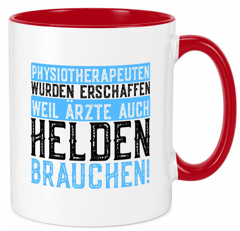 Physiotherapeut | Helden Therapeutin lustiger Spruch Humor Geschenkidee Tasse