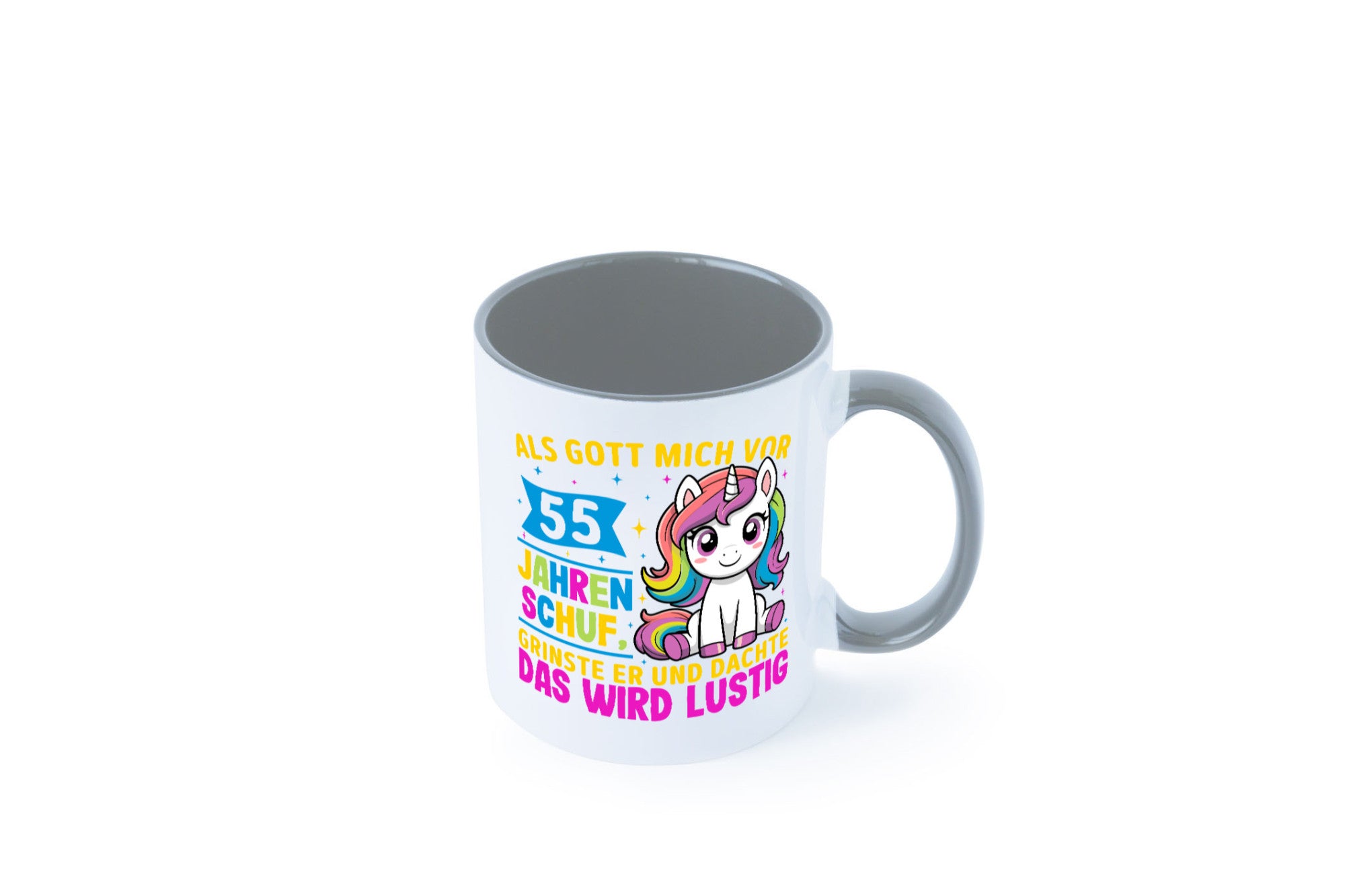 55. Geburtstag | Als Gott mich schuf 40 Jahre v2 lustiger Spruch Geschenk