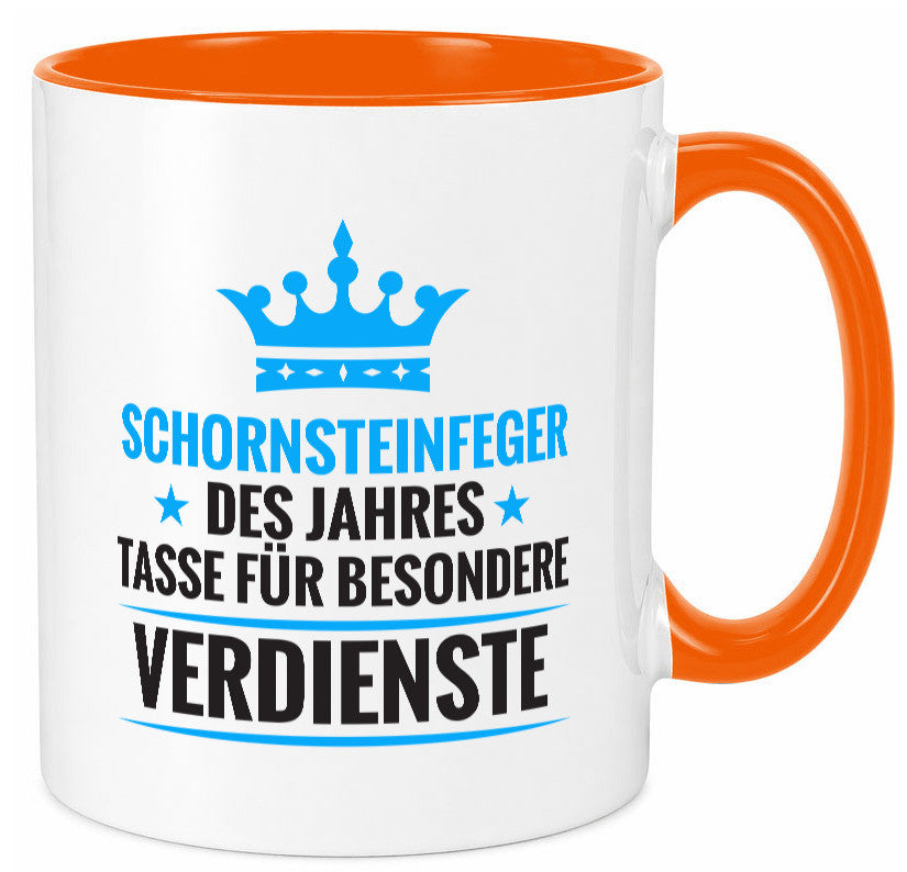Besonderer Verdienst: Schornsteinfeger | Kaminkehrer Geschenkidee Humor Tasse