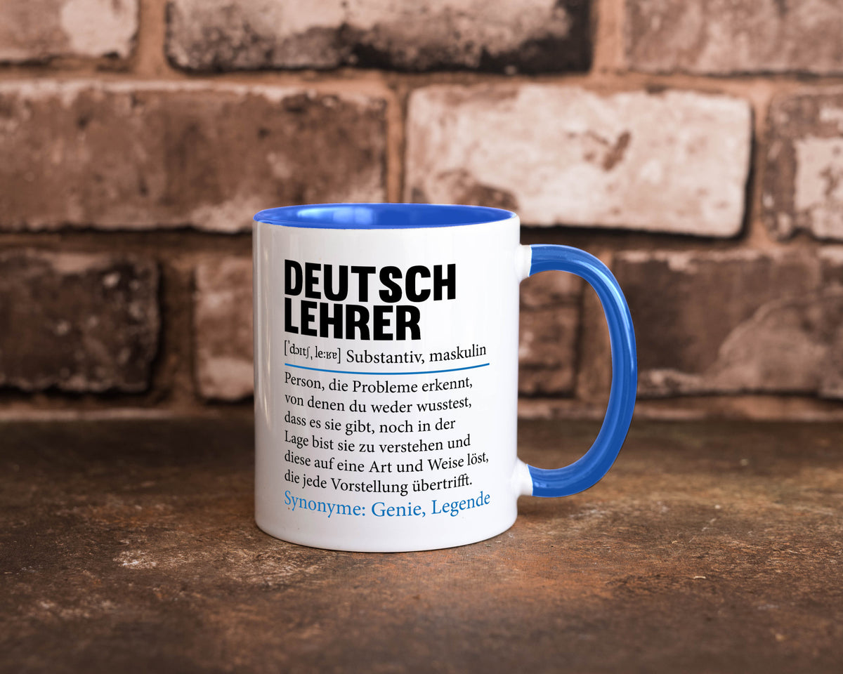 Deutschlehrer Spruch | Lehrer Schule Humor lustig Geschenkidee Geschenk Tasse