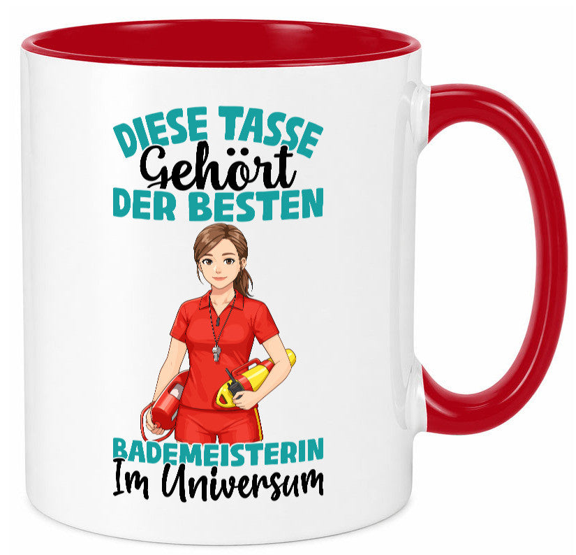 Im Universum: Bademeisterin | Schwimmmeisterin Geschenk Humor Geschenkidee Tasse