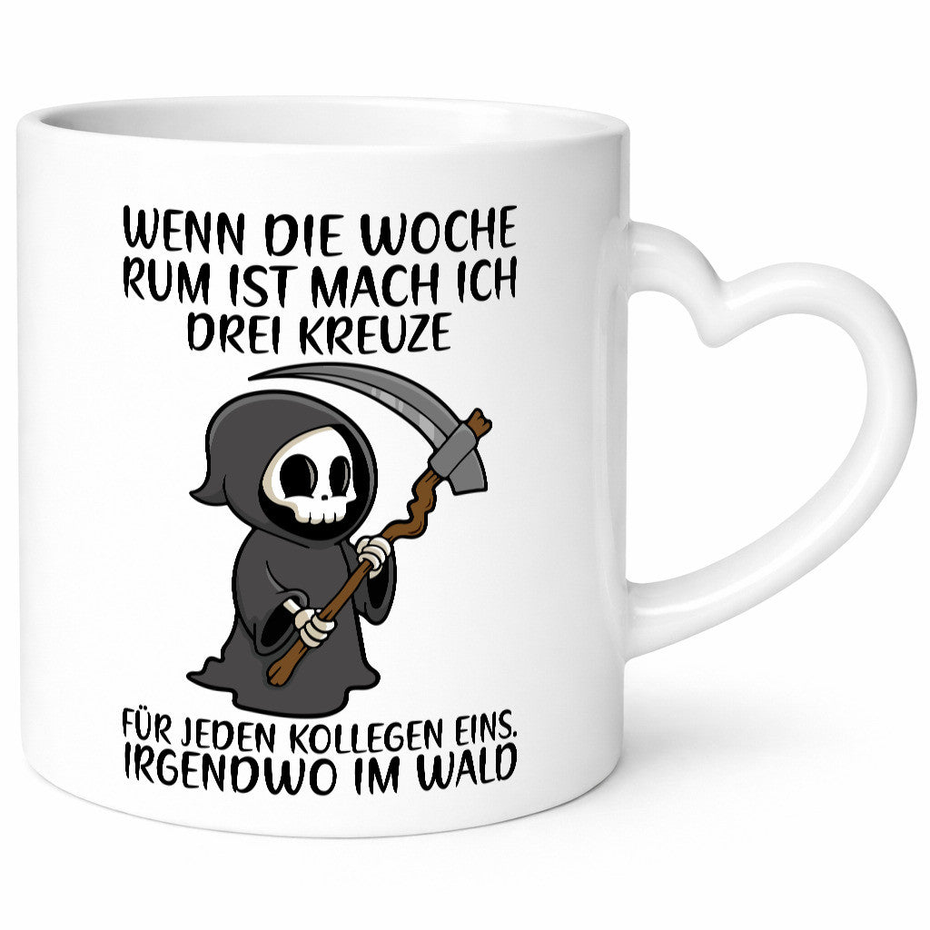 Wenn die Woche rum ist | Sensenmann Kollegen Büro Job lustiger Spruch Geschenk