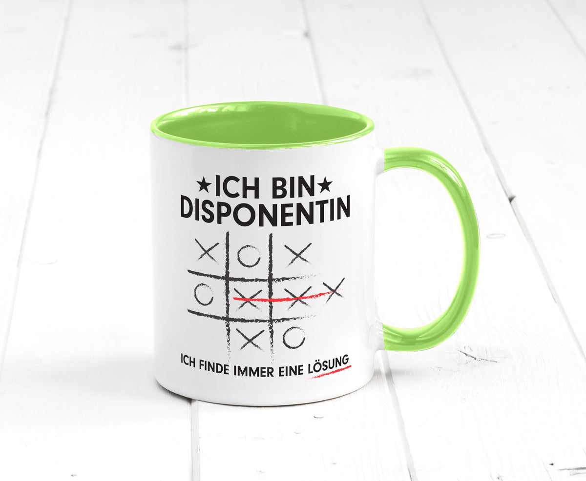 Lösung finden: Disponentin | Zuteilerin v2 lustiger Spruch Geschenk Humor Tasse