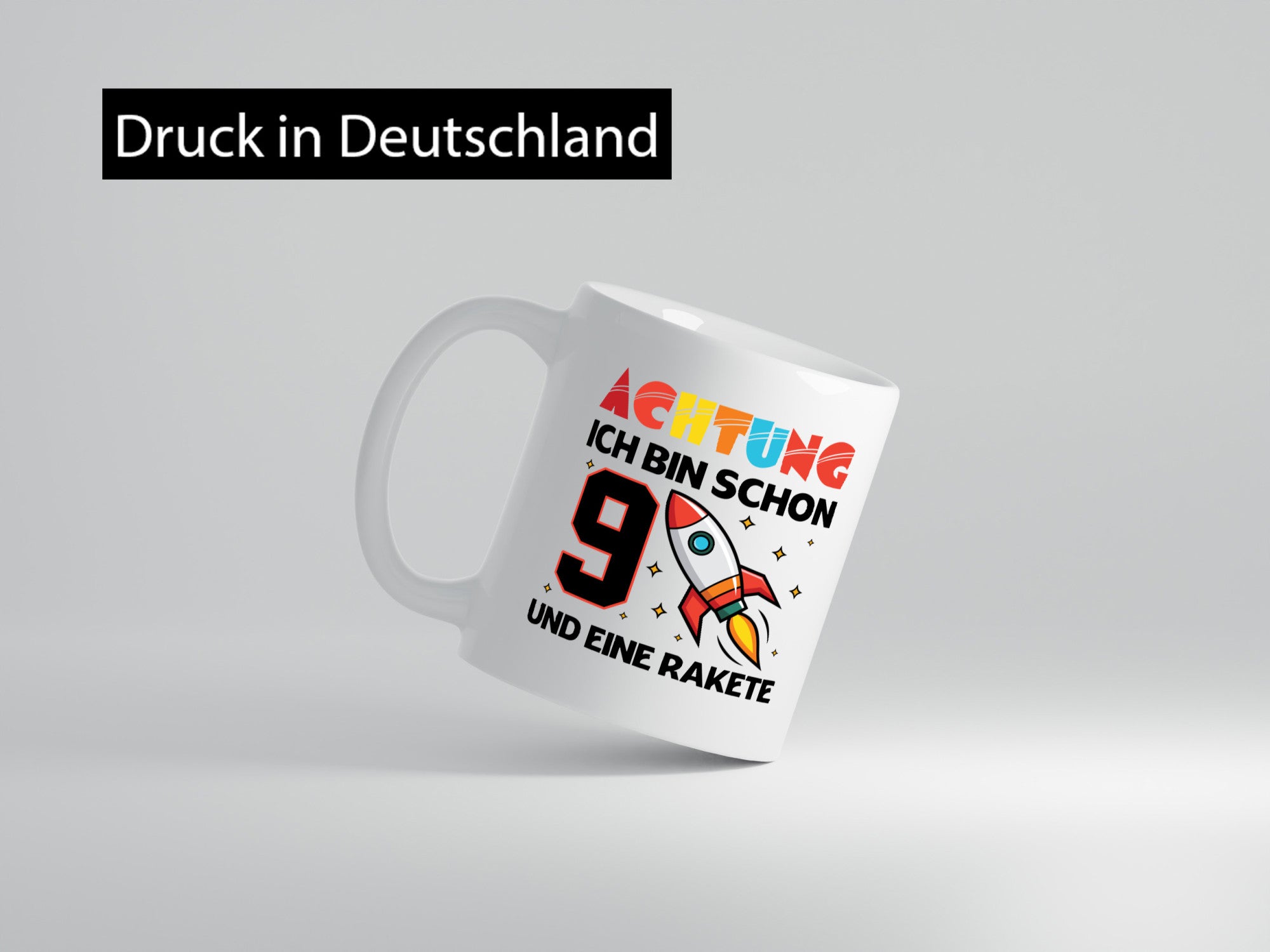 9. Geburtstag | Rakete Weltraum 9 Jahre Galaxy Humor Geschenkidee Tasse