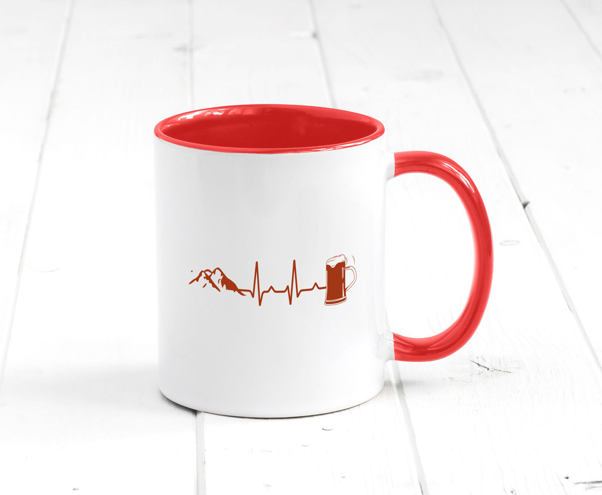 Berge und Bier | Wandern Wanderer Biertrinken Geschenkidee Humor Tasse