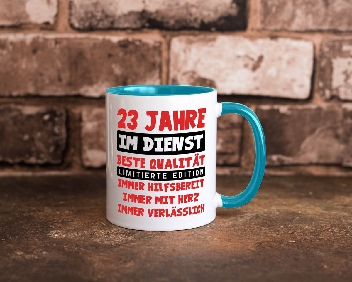 23 Jahre im Dienst | Jubiläum Arbeit v9 Humor Kollegen Büro Geschenkidee Tasse