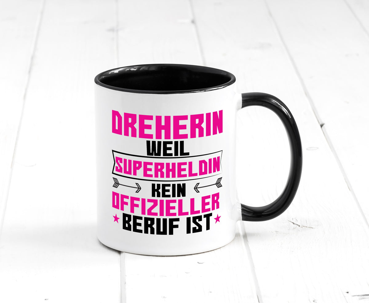 Superheldin Dreherin | Fräser Dreher Humor Geschenkidee Tasse
