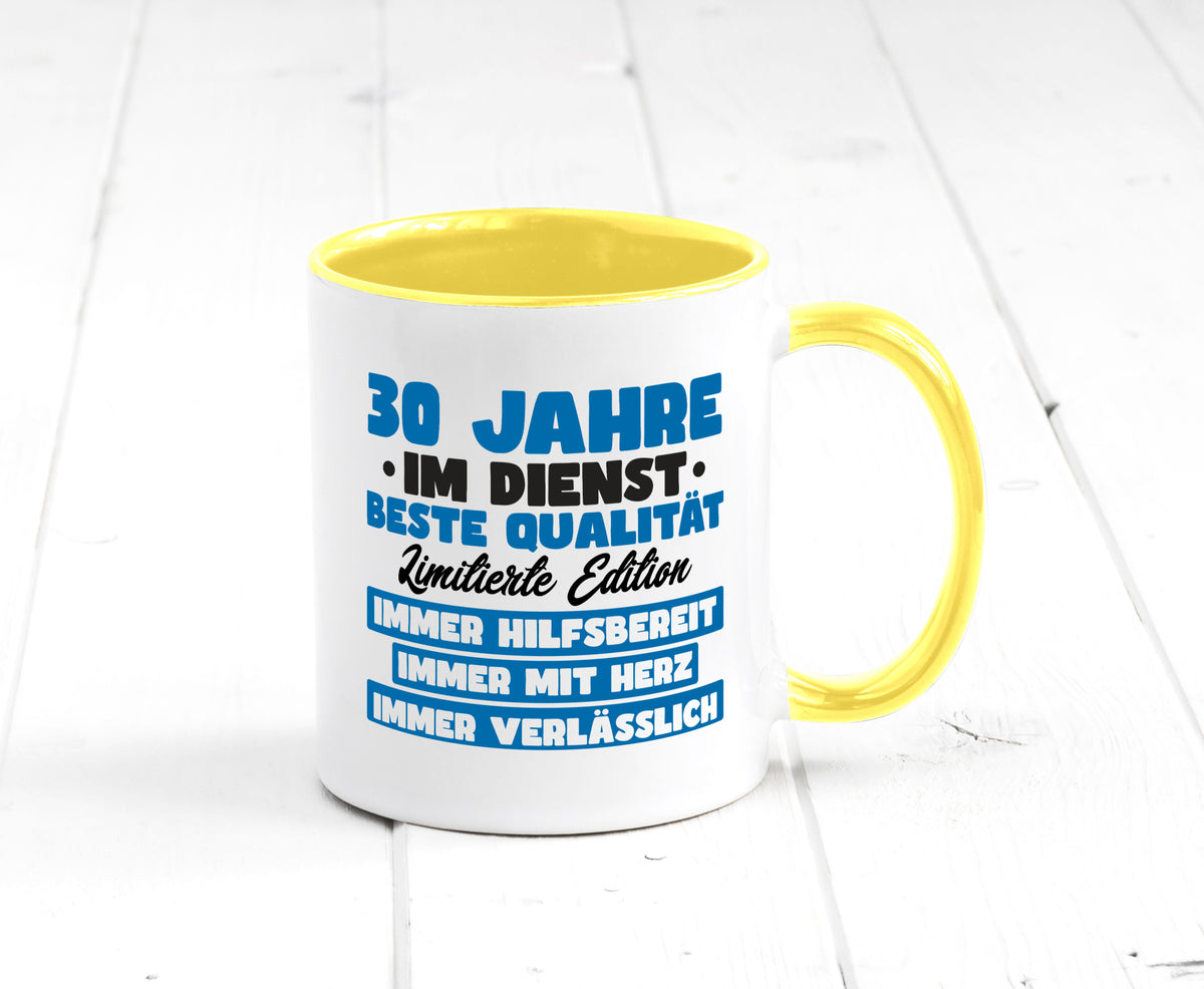 30 Jahre im Dienst | Jubiläum Arbeit v7 lustig Kollegen Büro Geschenk Tasse