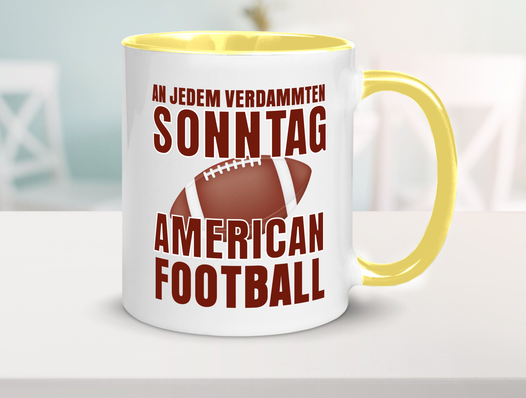 American Football | Sportfan Motiv jeden Sonntag Humor Geschenkidee Tasse