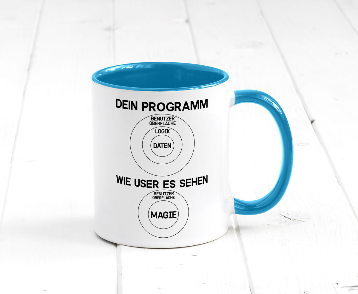 Wie User dein Programm sehen | Programmierer Magie Witz Geschenkidee Humor Tasse
