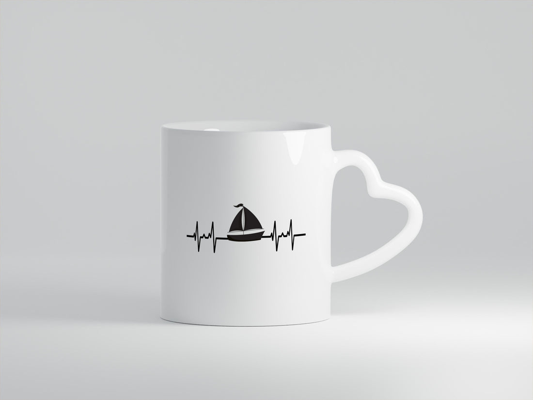 Segelboot Herzschlag | Motiv Segler segeln Boot lustiger Spruch Geschenk Humor