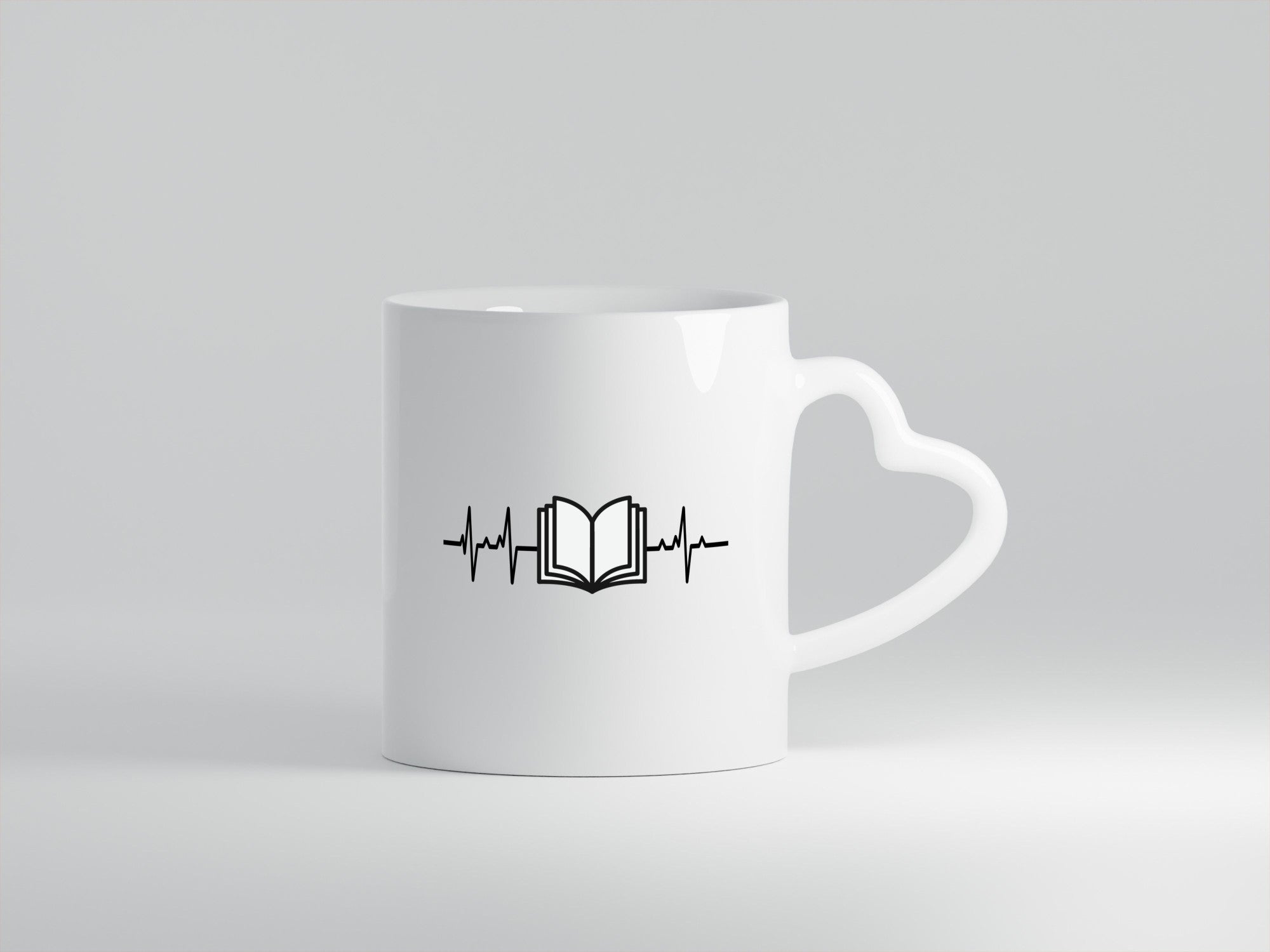 Buch Herzschlag | Motiv Lesen Bücherwurm Leser Humor Geschenkidee Tasse