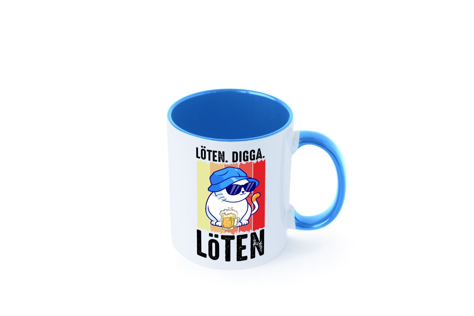 Löten Digga | Katze mit Bier Bierkatze Geschenk Tierliebhaber Humor lustiger