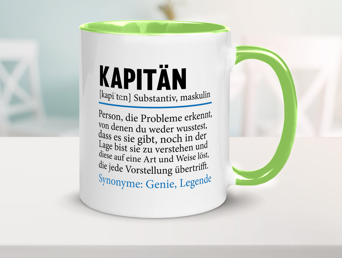 Kapitän | Spruch lustig Schiffskapitän Schiff Geschenk Humor Geschenkidee Tasse