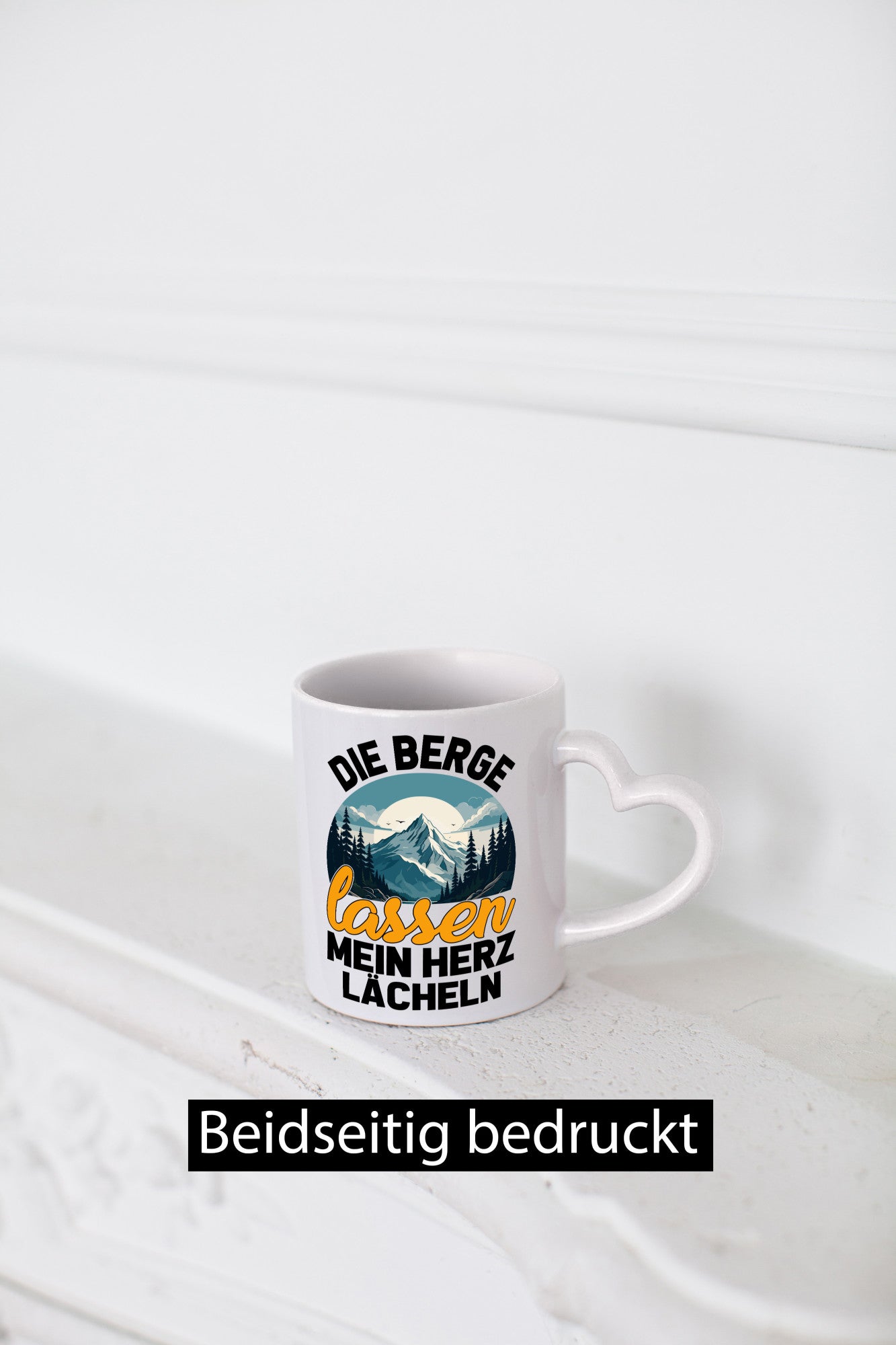 Berge lassen mein Herz lächeln | Wandern Humor Geschenkidee Tasse