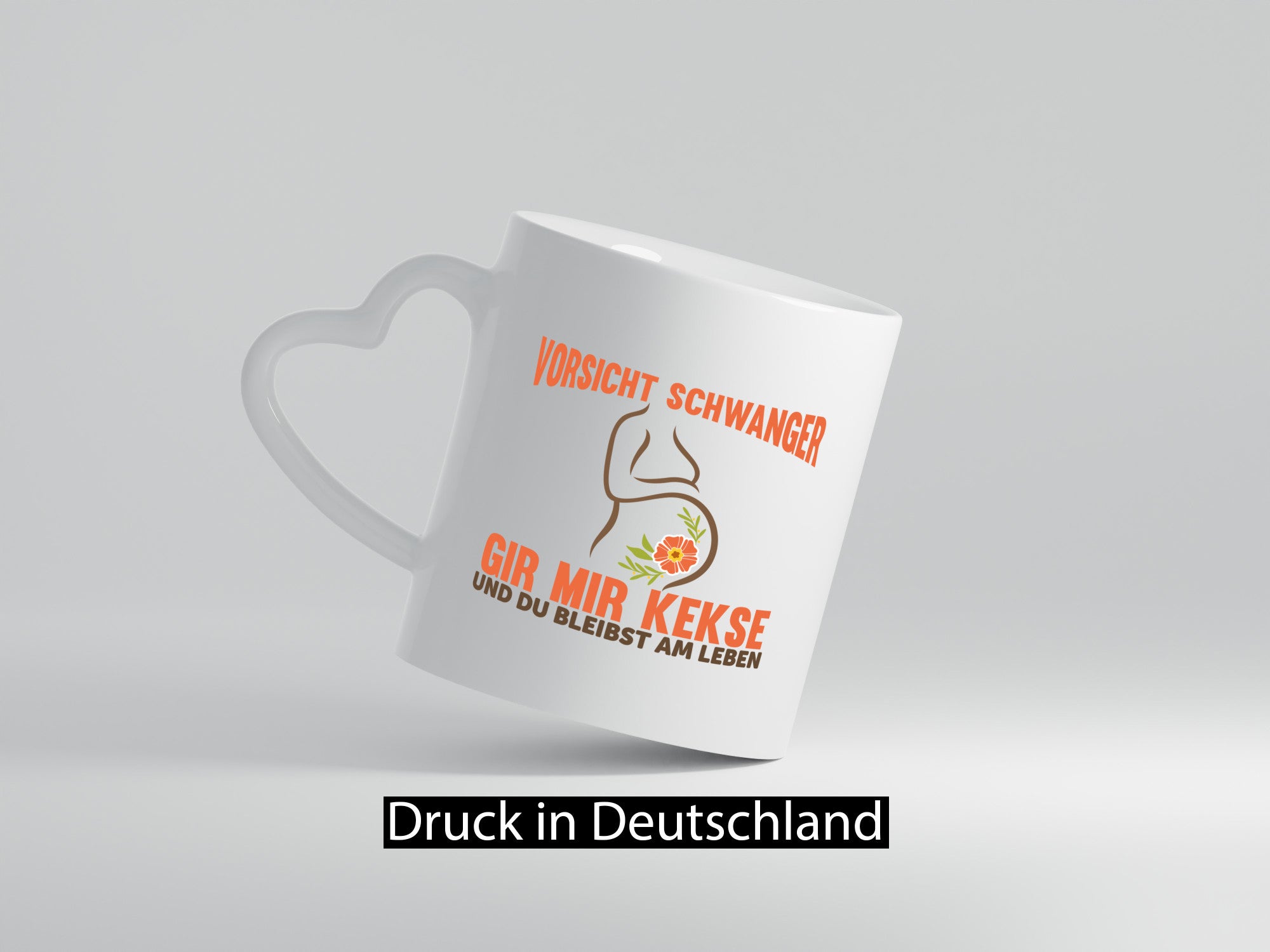 Vorsicht schwanger | Spruchtasse Kekse Statement lustiger Spruch Geschenk Humor
