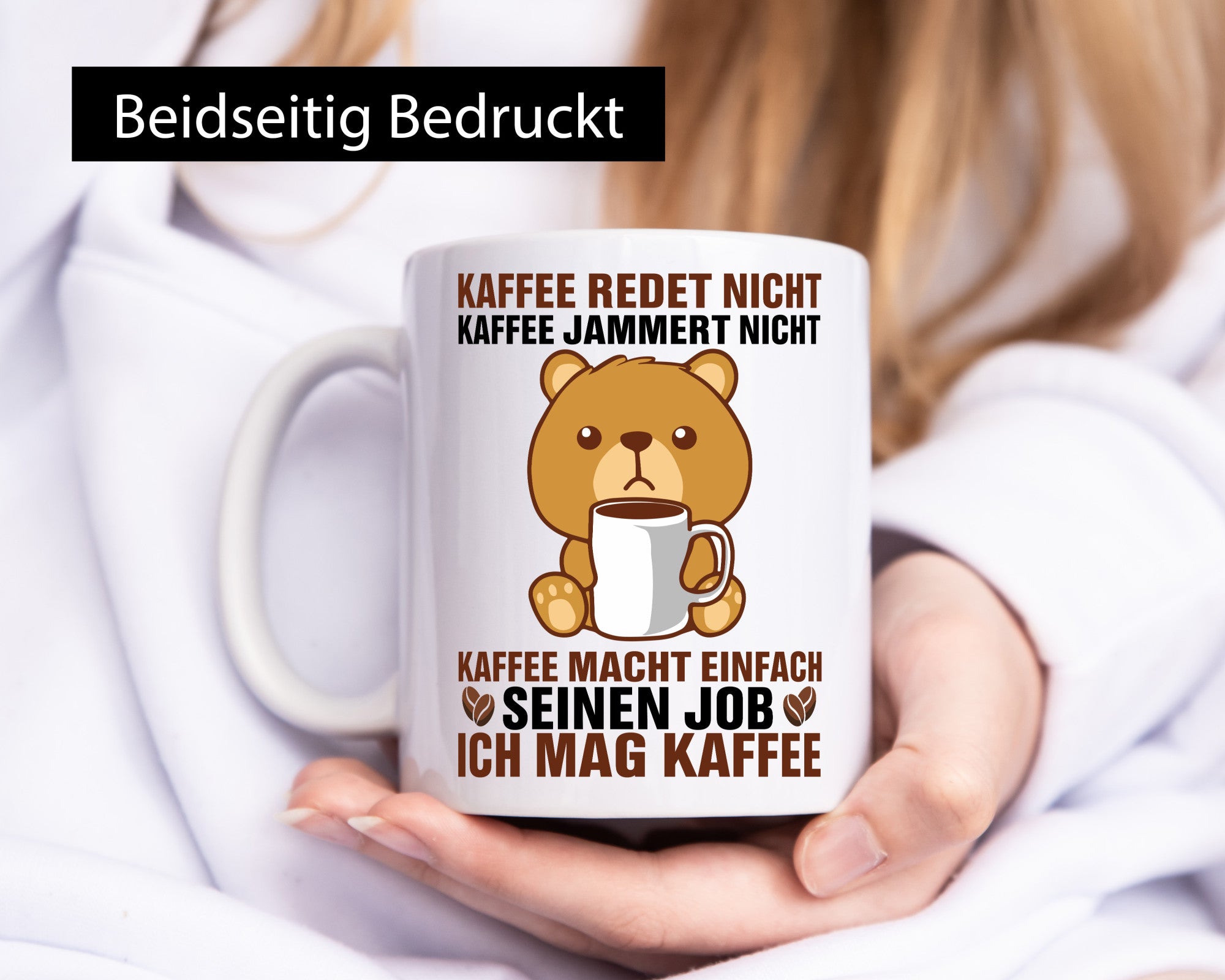 Kaffee redet nicht jammer ist toll Humor Geschenkidee Tasse