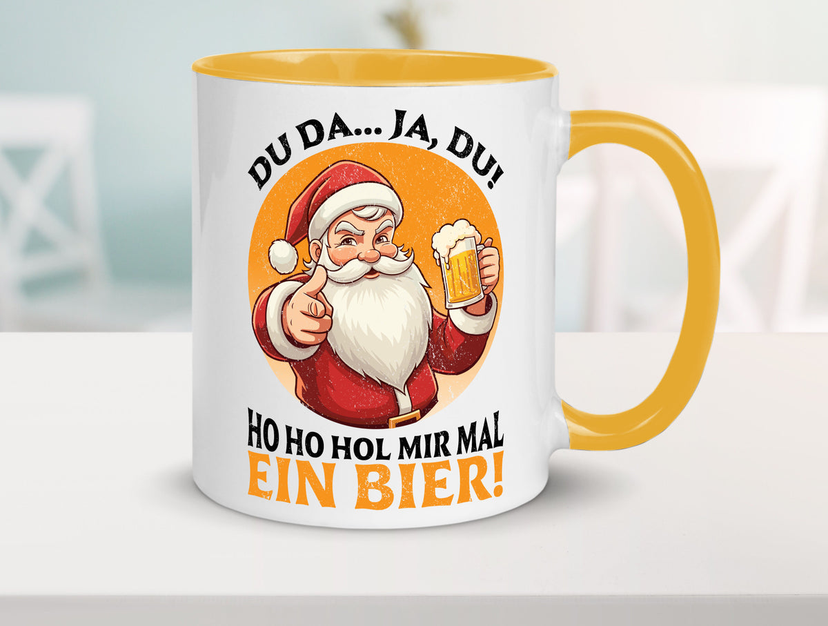 Hol mir mal ein Bier | Ugly Christmas Santa lustig Humor Geschenkidee Geschenk Tasse