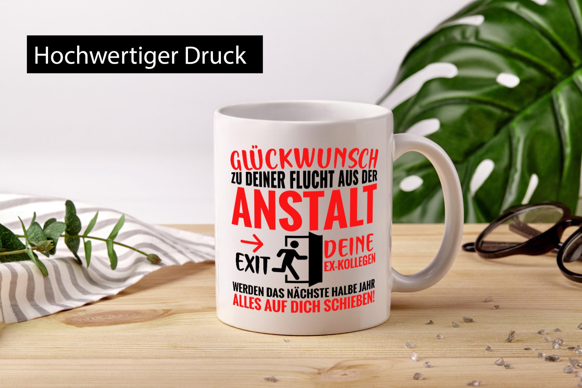 Glückwunsch zur Flucht | Abschied Arbeitskollegen Humor Arbeit Kollegen Büro