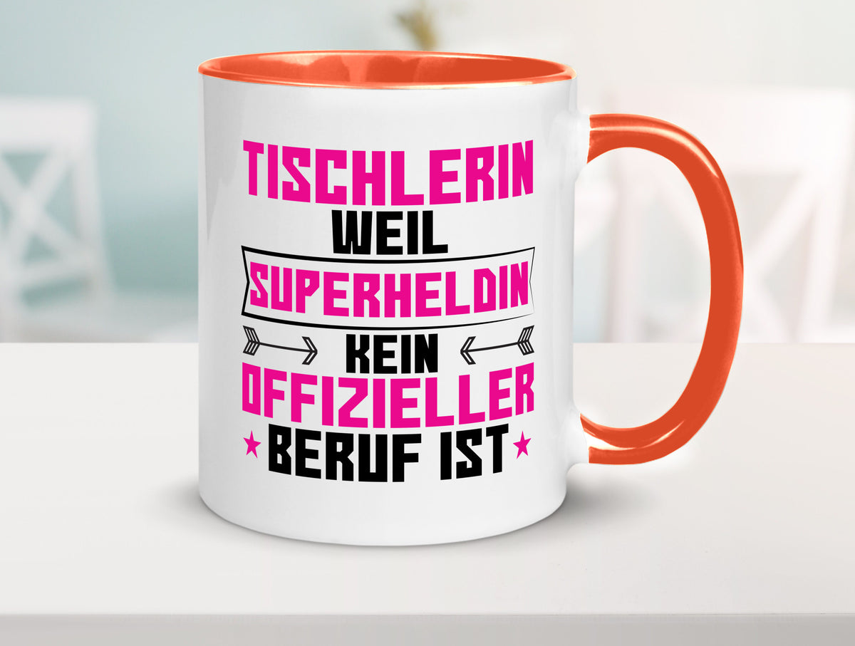 Superheldin Tischlerin | Tischlerei Geschenkidee Humor Tasse