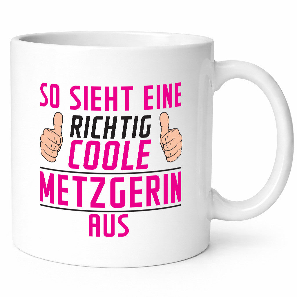 Richtig Coole Metzgerin | Fleischerin Geschenkidee Humor Tasse