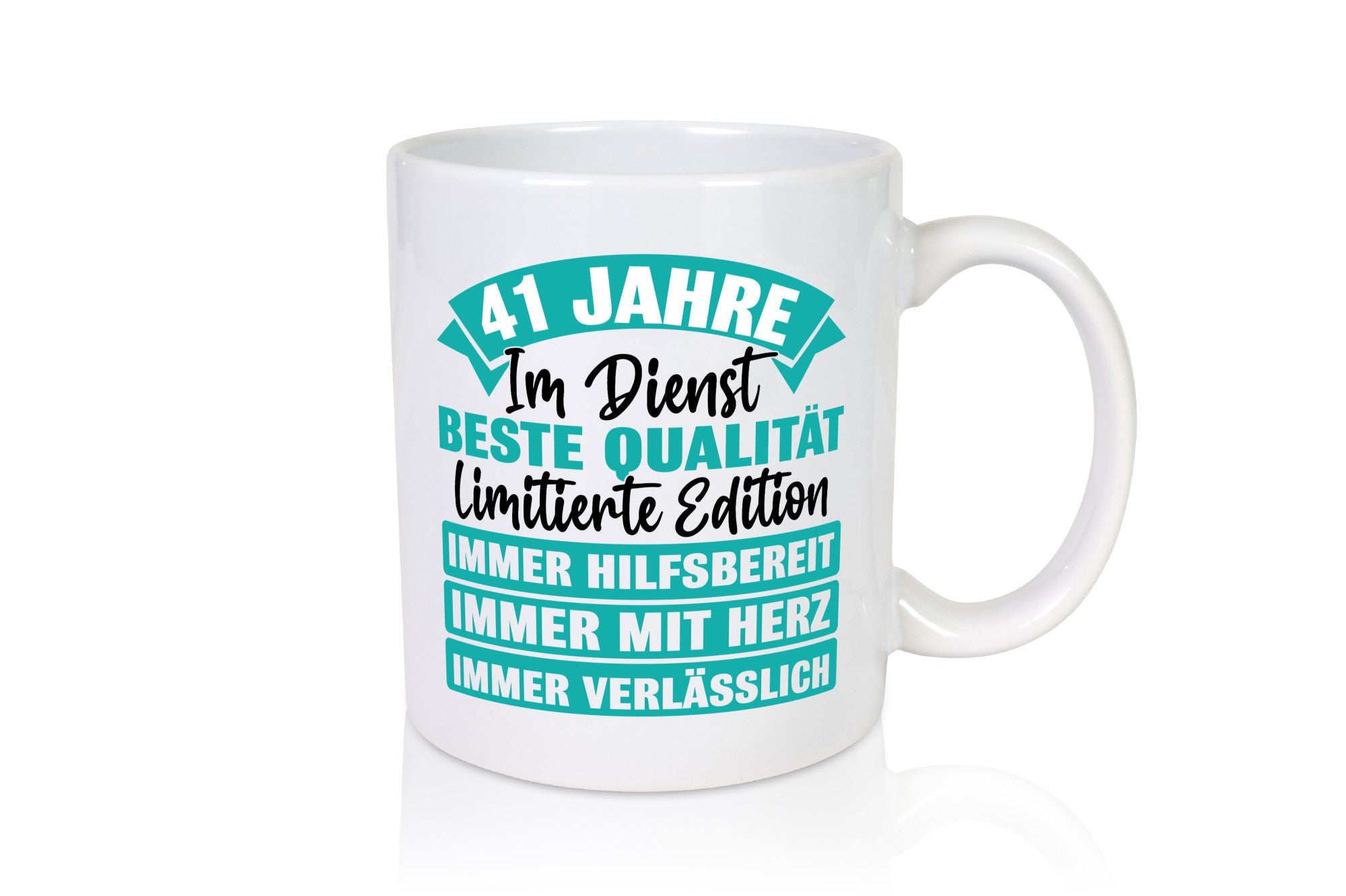 41 Jahre im Dienst | Jubiläum Arbeit lustig Kollegen Büro Geschenk Tasse