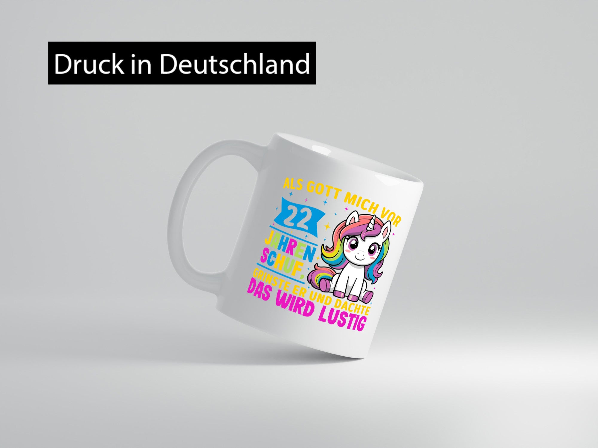 22. Geburtstag | Als Gott mich schuf 40 Jahre v2 lustiger Spruch Geschenk