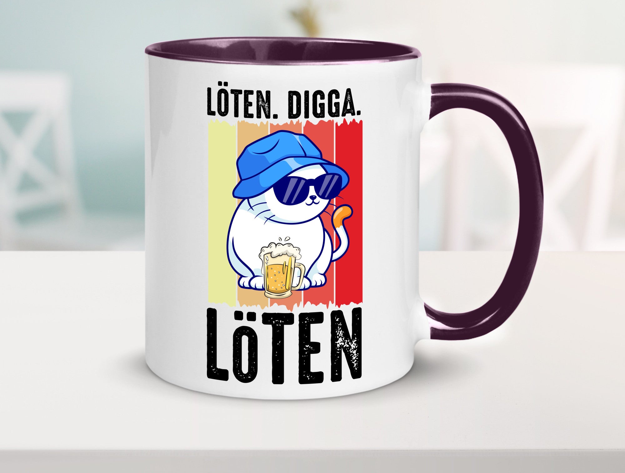 Löten Digga | Katze mit Bier Bierkatze Geschenk Tierliebhaber Humor lustiger