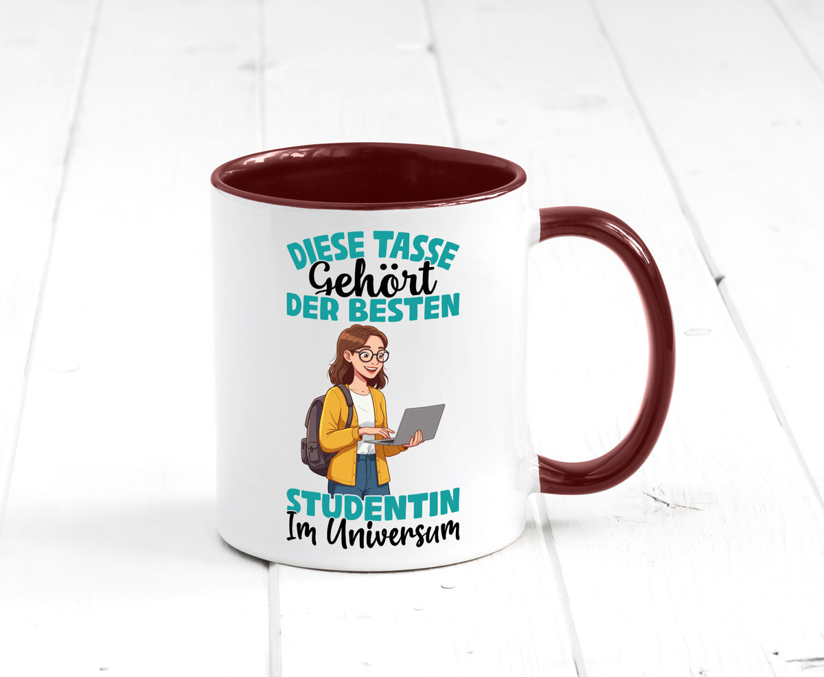 Im Universum: Studentin | Uni Studium Universität Geschenk Humor Geschenkidee Tasse