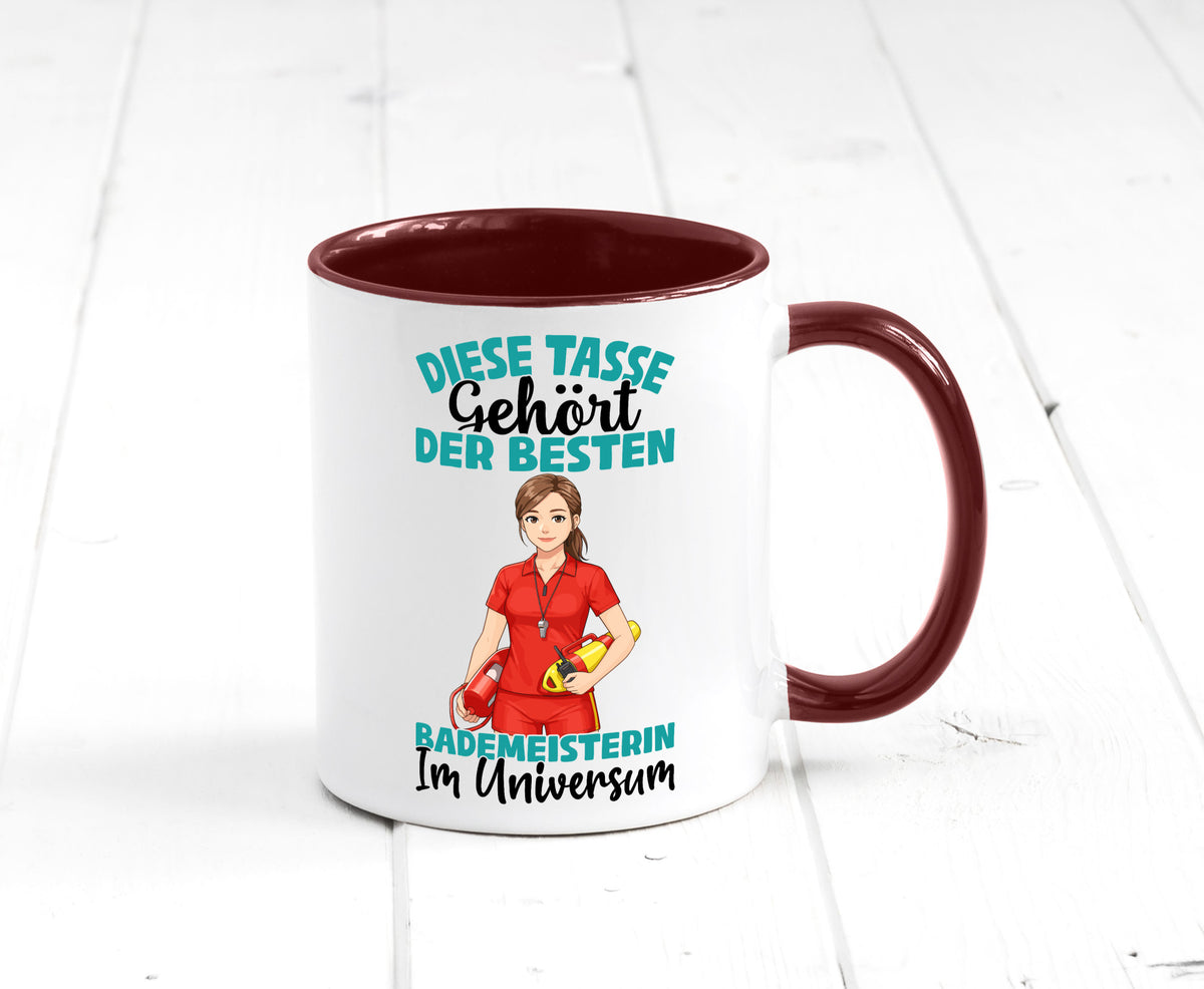 Im Universum: Bademeisterin | Schwimmmeisterin Geschenk Humor Geschenkidee Tasse